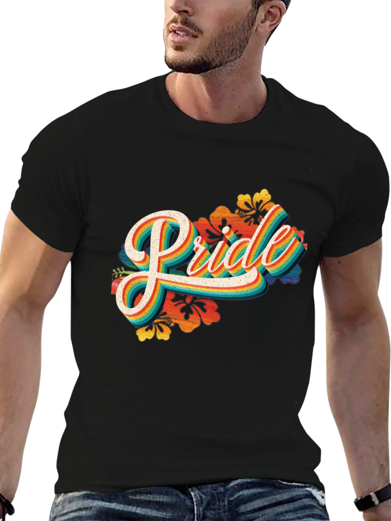 Pride Rainbow Graphic Tee - Retro LGBT Pride T-Shirt