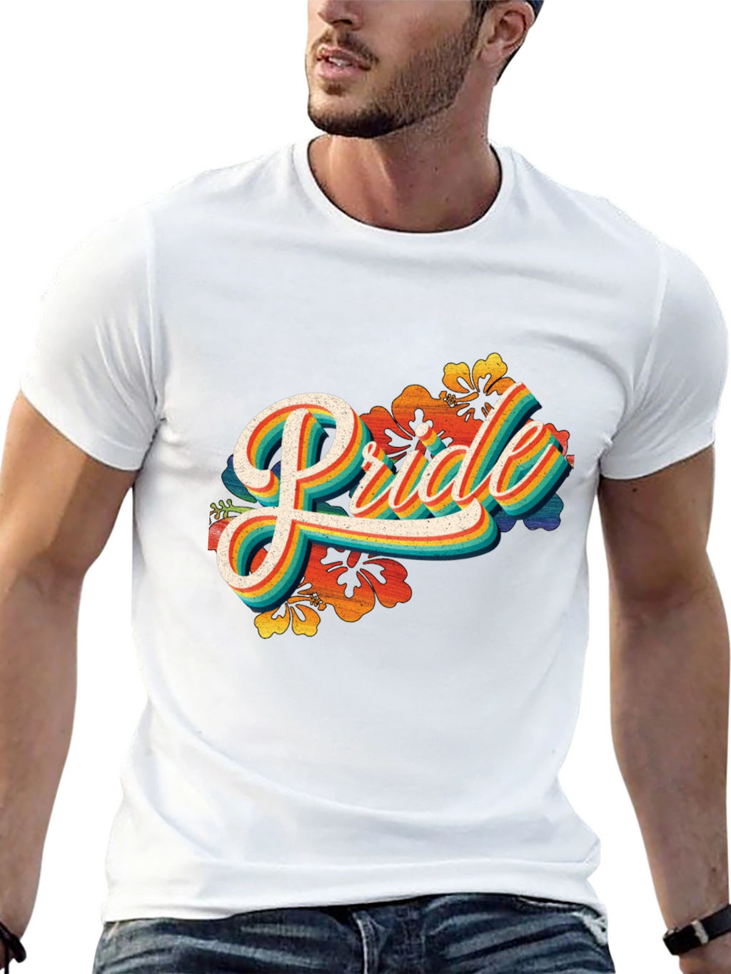 Pride Rainbow Graphic Tee - Retro LGBT Pride T-Shirt