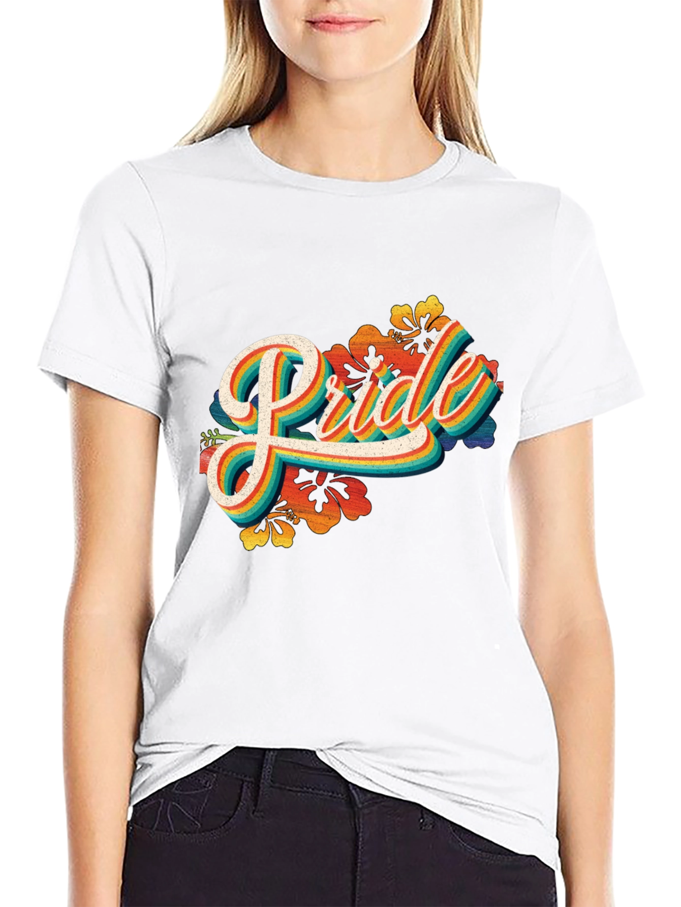 Pride Rainbow Graphic Tee - Retro LGBT Pride T-Shirt