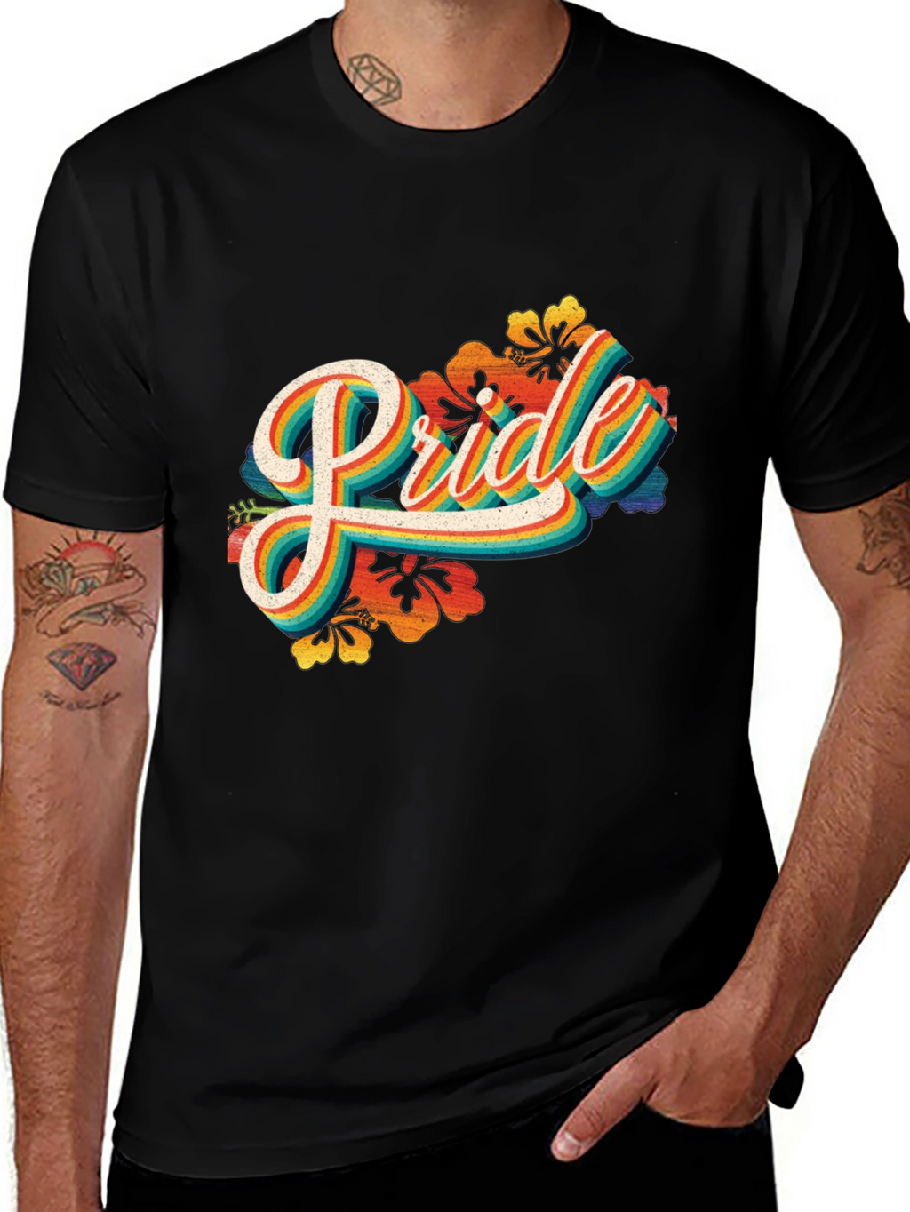 Pride Rainbow Graphic Tee - Retro LGBT Pride T-Shirt