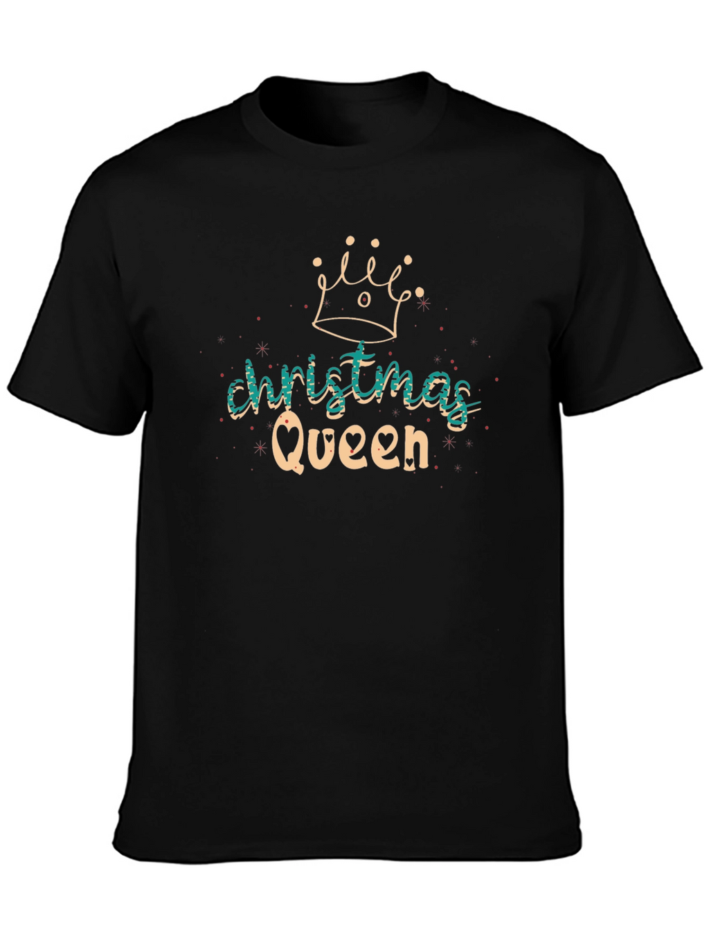 Christmas Queen Black T-Shirt