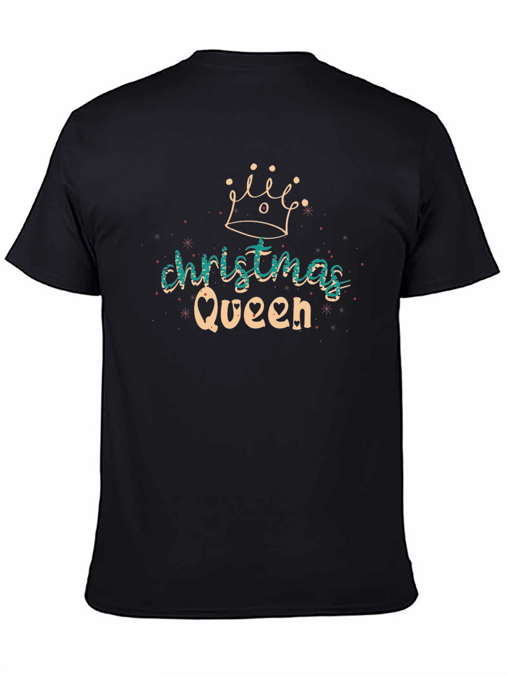 Christmas Queen Black T-Shirt