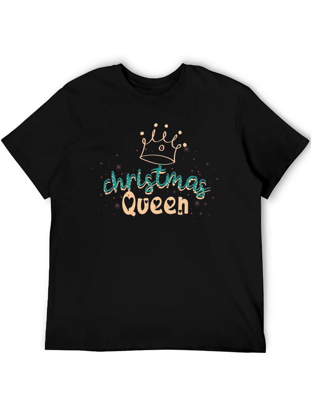 Christmas Queen Black T-Shirt