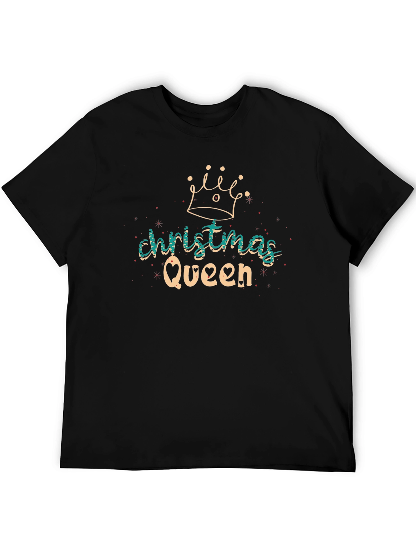 Christmas Queen Black T-Shirt