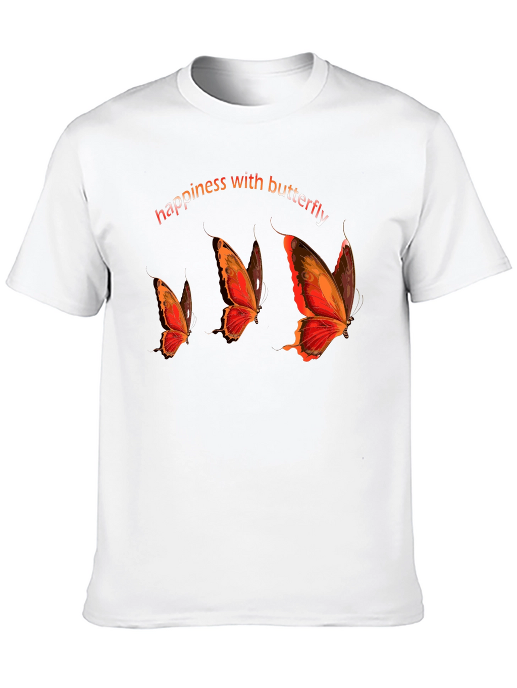 Happiness with Butterfly Graphic Tee