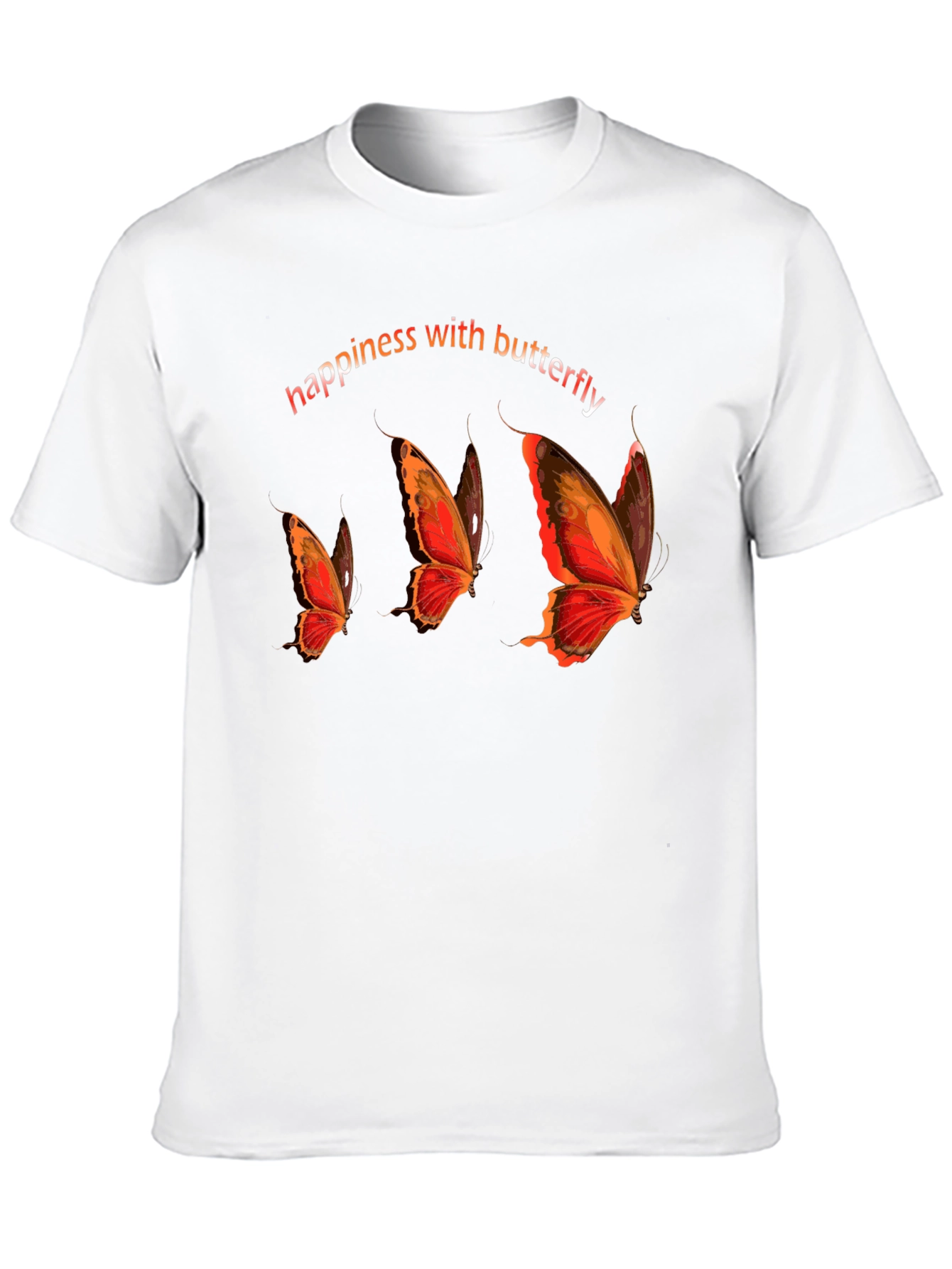 Happiness with Butterfly Graphic Tee