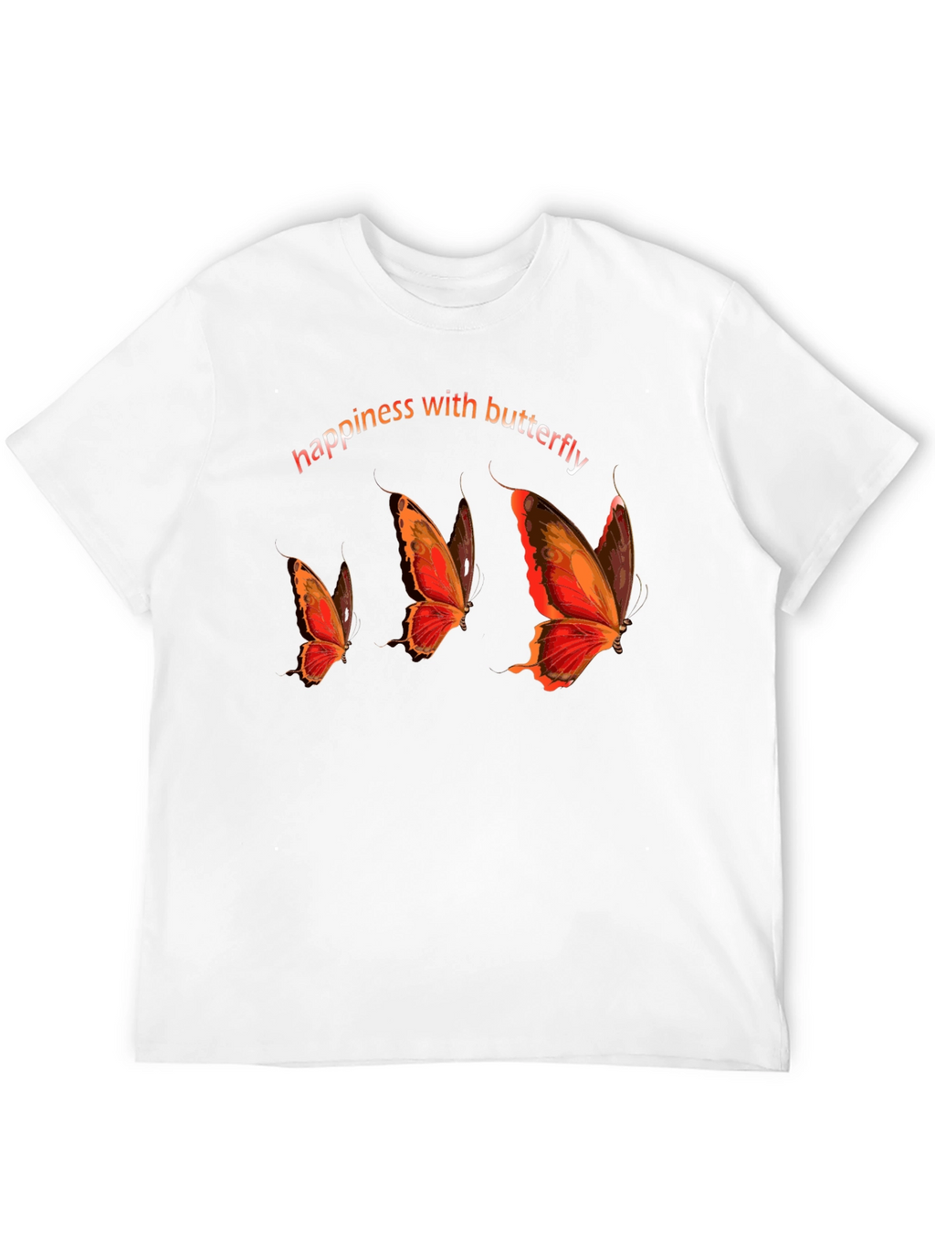 Happiness with Butterfly Graphic Tee