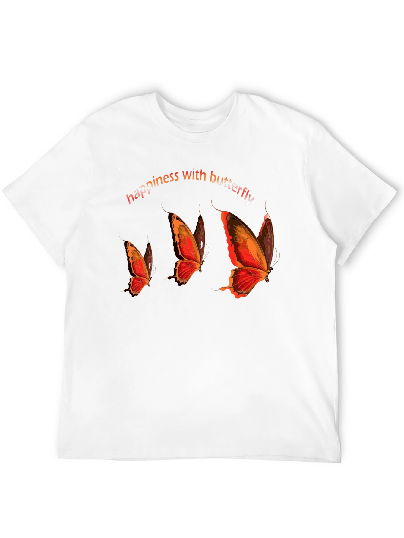 Happiness with Butterfly Graphic Tee