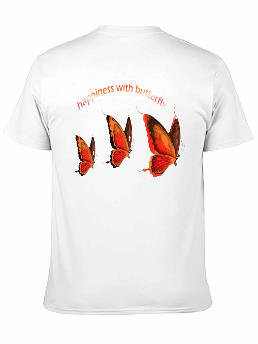 Happiness with Butterfly Graphic Tee