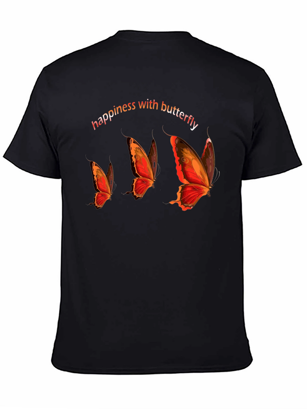 Happiness with Butterfly Graphic Tee