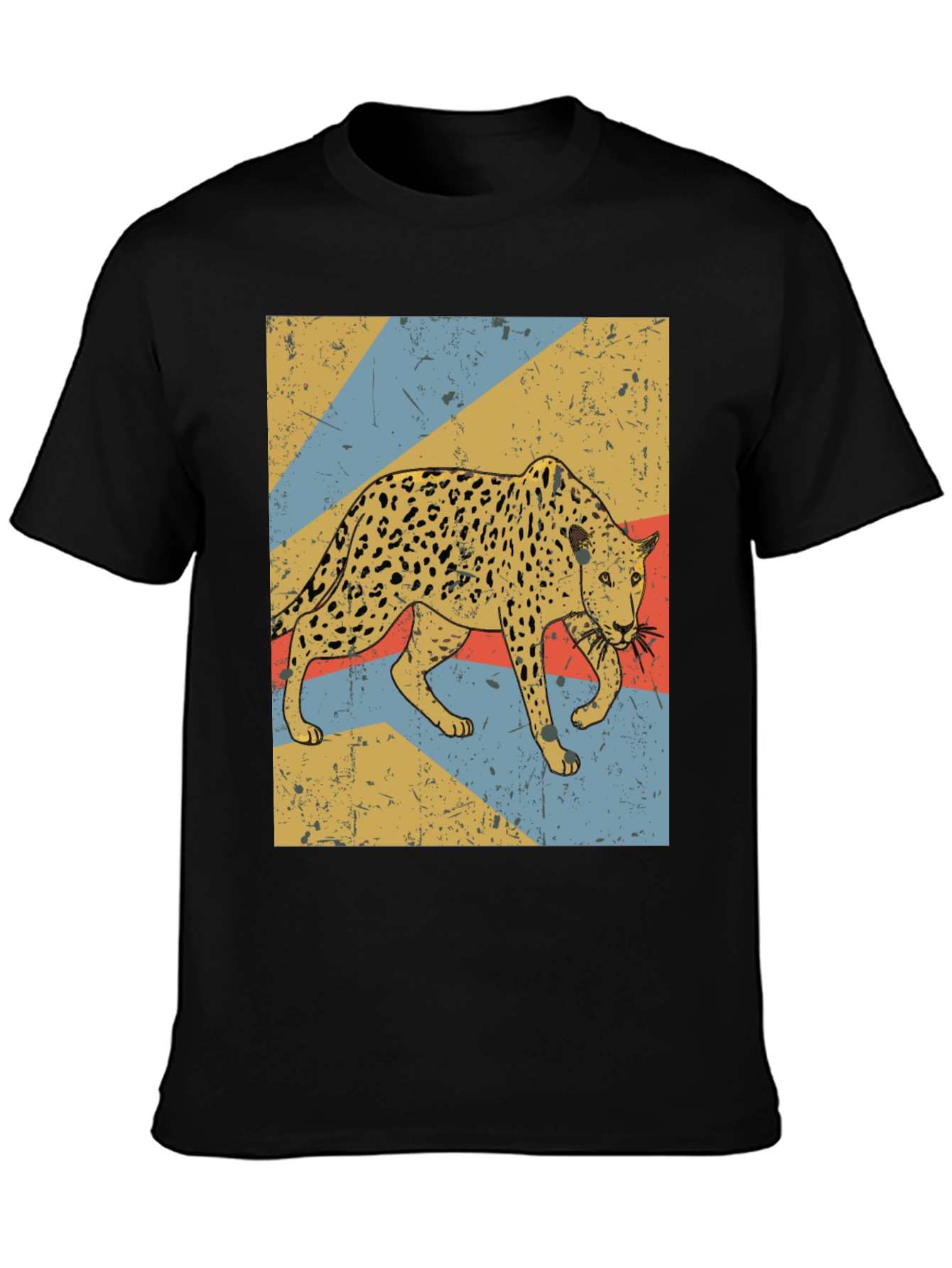Retro Leopard Graphic T-Shirt