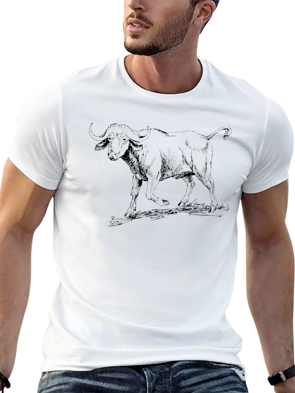 Buffalo Graphic Print Black T-Shirt