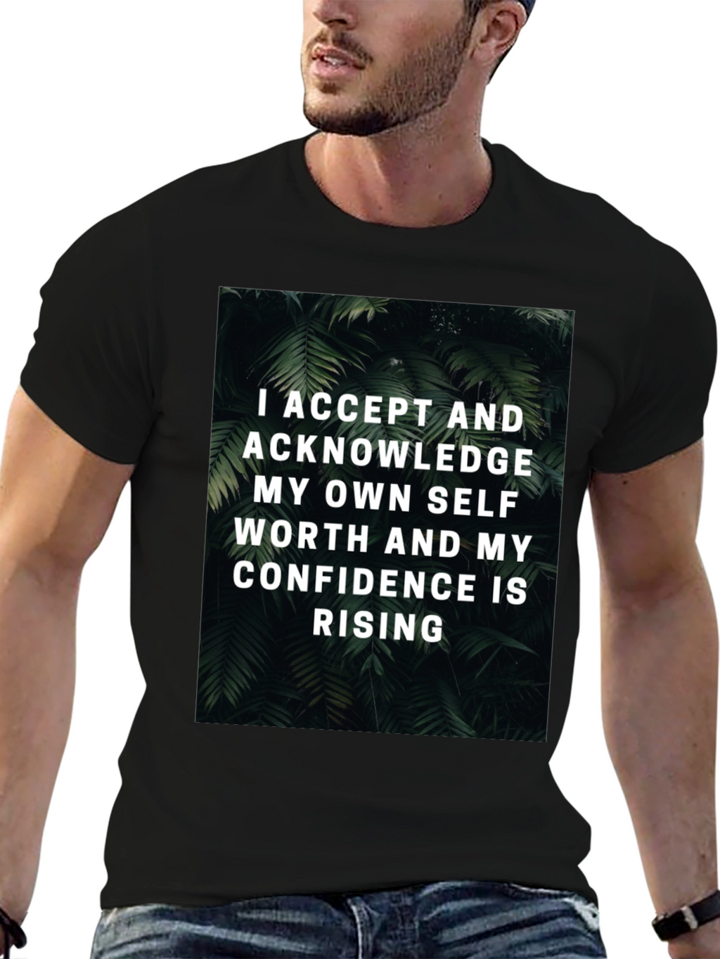 Self-Worth Rising Graphic Tee - Black