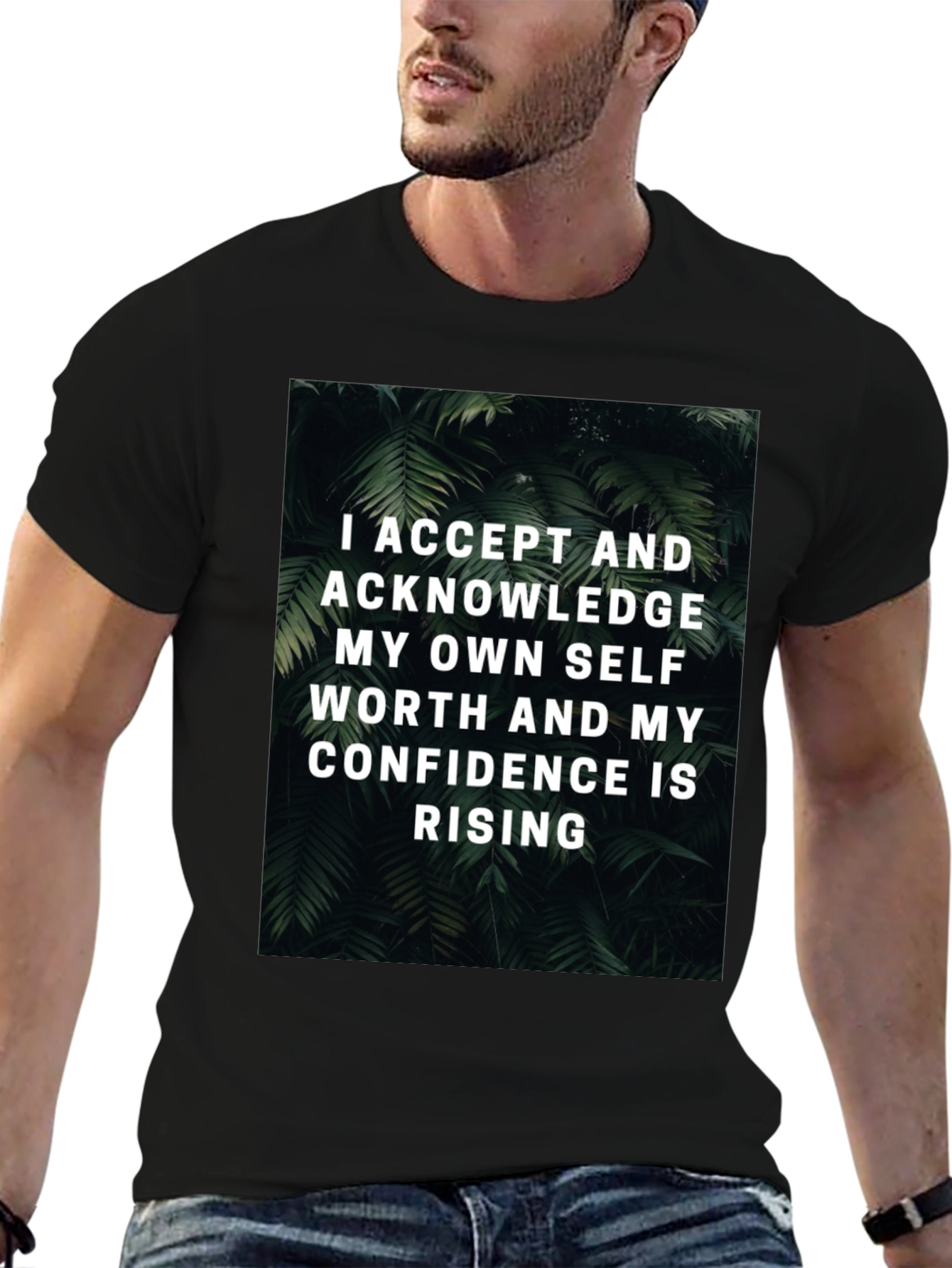 Self-Worth Rising Graphic Tee - Black