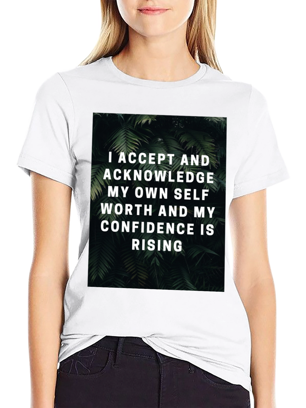 Self-Worth Rising Graphic Tee - Black