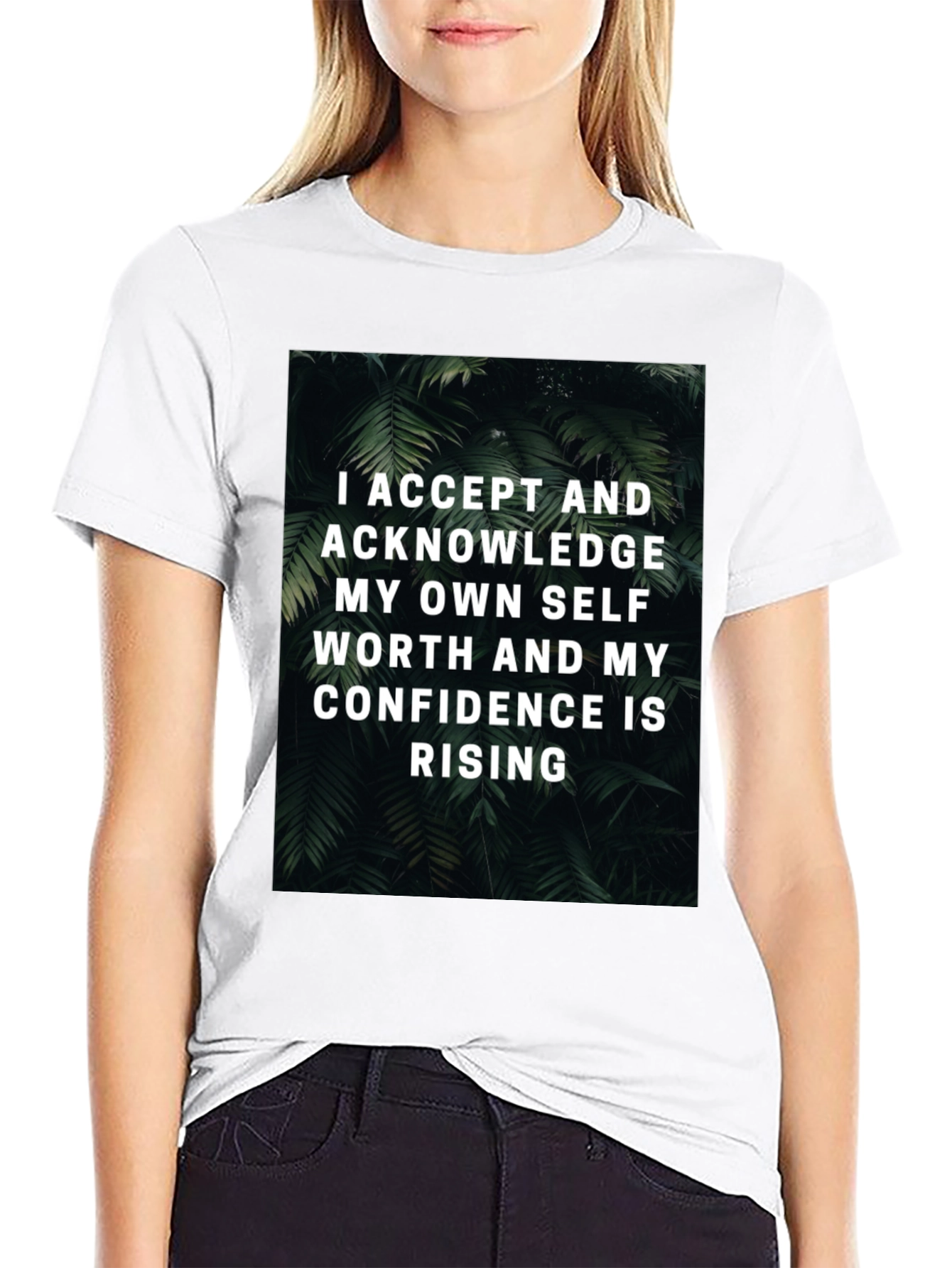 Self-Worth Rising Graphic Tee - Black