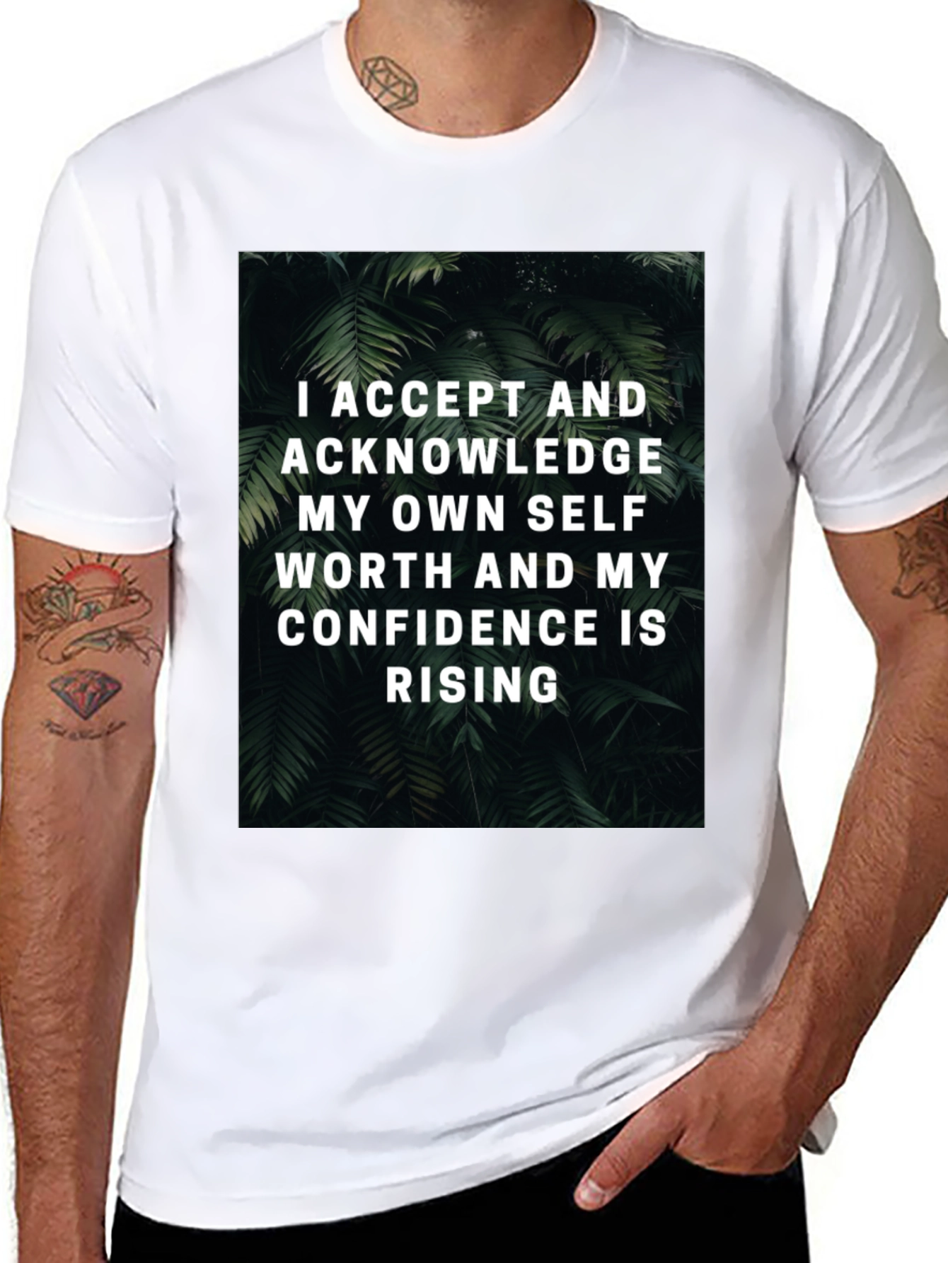 Self-Worth Rising Graphic Tee - Black