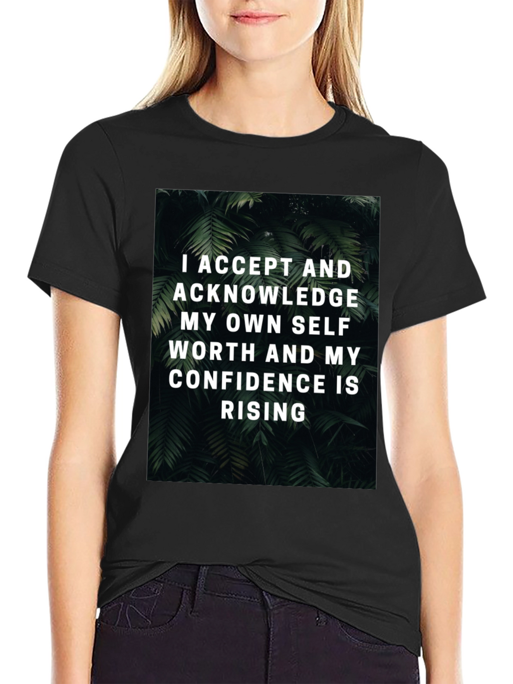 Self-Worth Rising Graphic Tee - Black