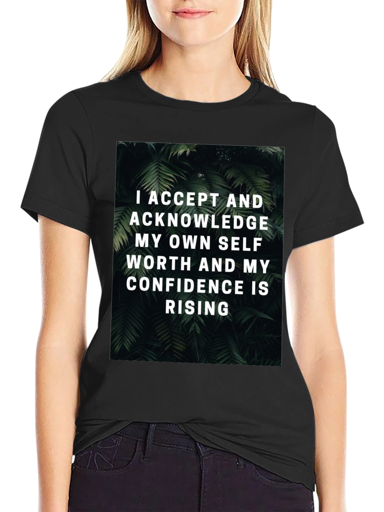 Self-Worth Rising Graphic Tee - Black