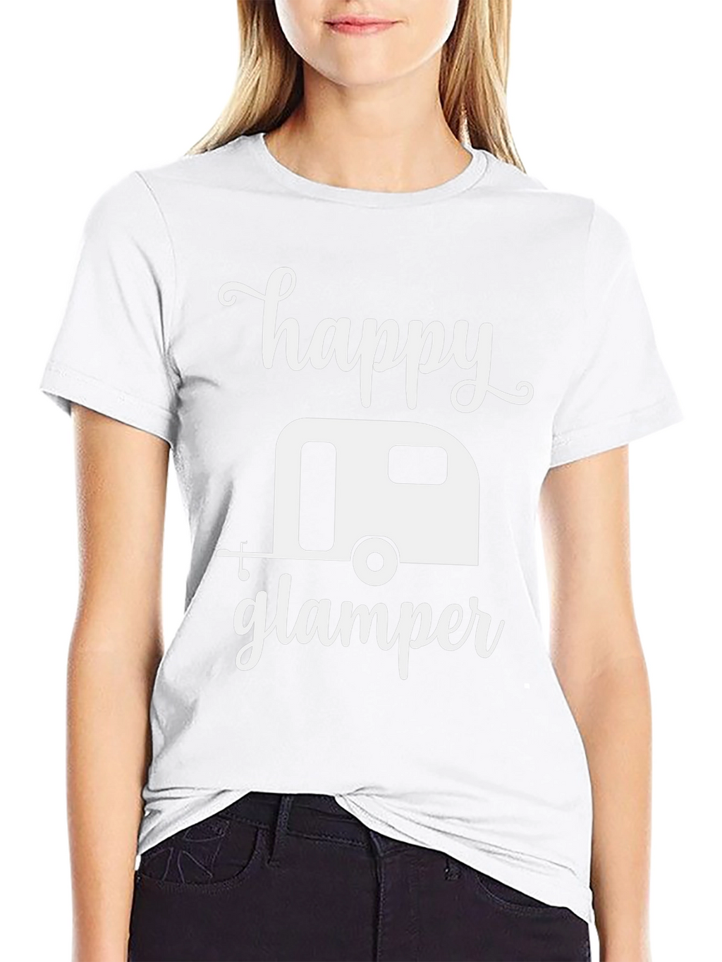 Happy Glamper Black Graphic Tee