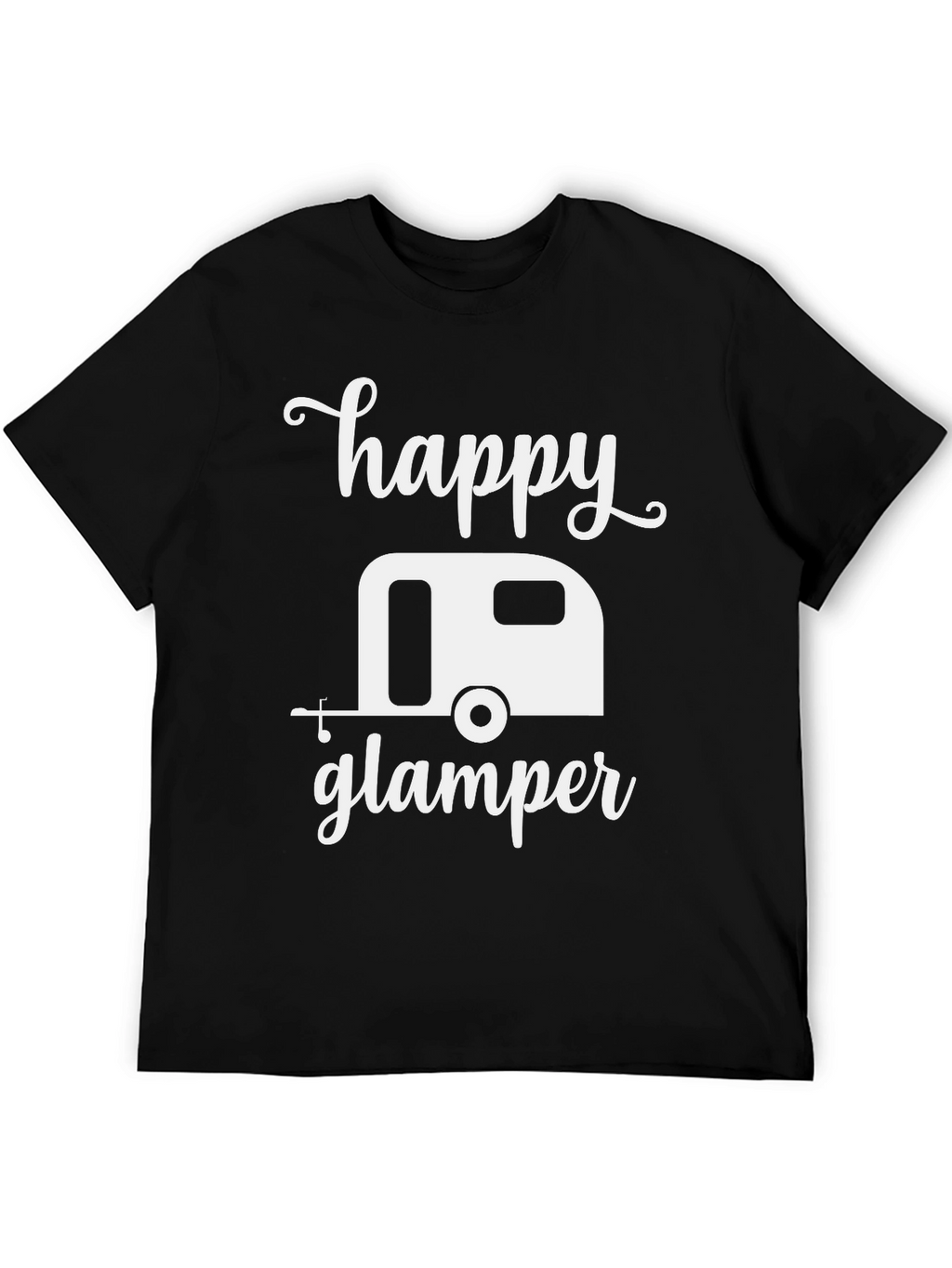 Happy Glamper Black Graphic Tee