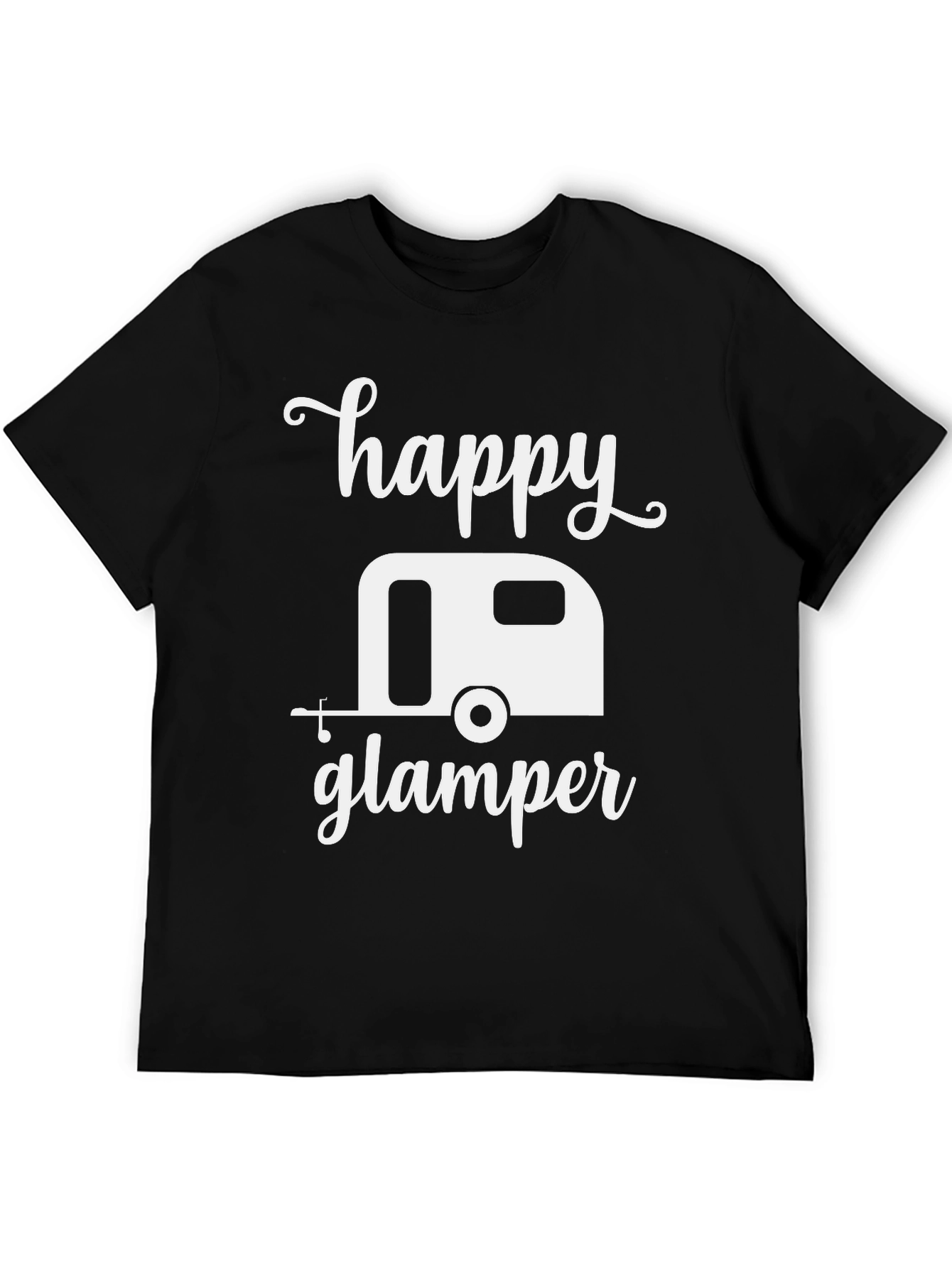 Happy Glamper Black Graphic Tee