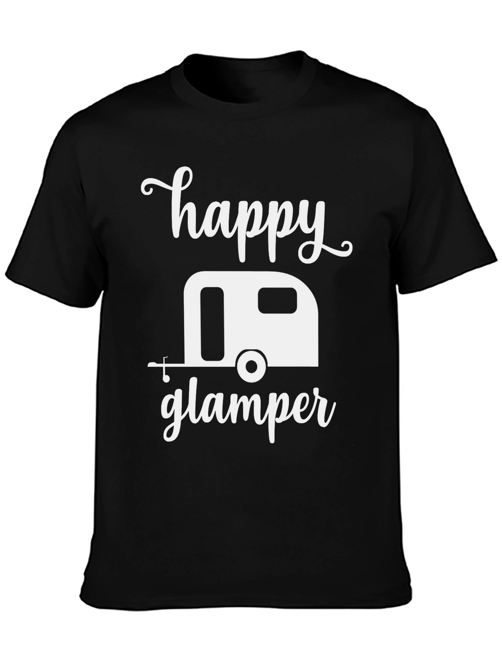 Happy Glamper Black Graphic Tee