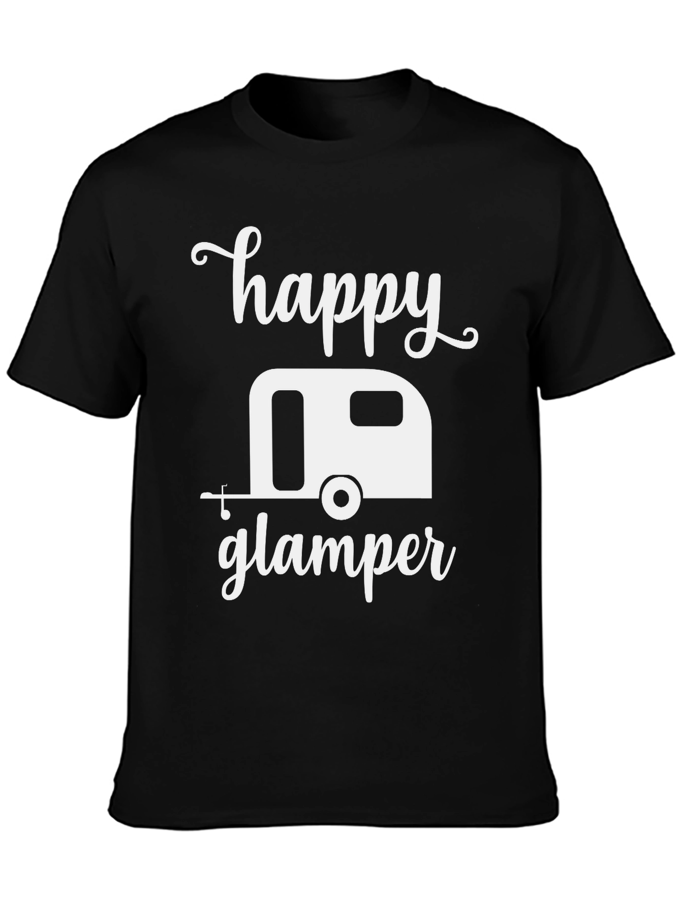 Happy Glamper Black Graphic Tee