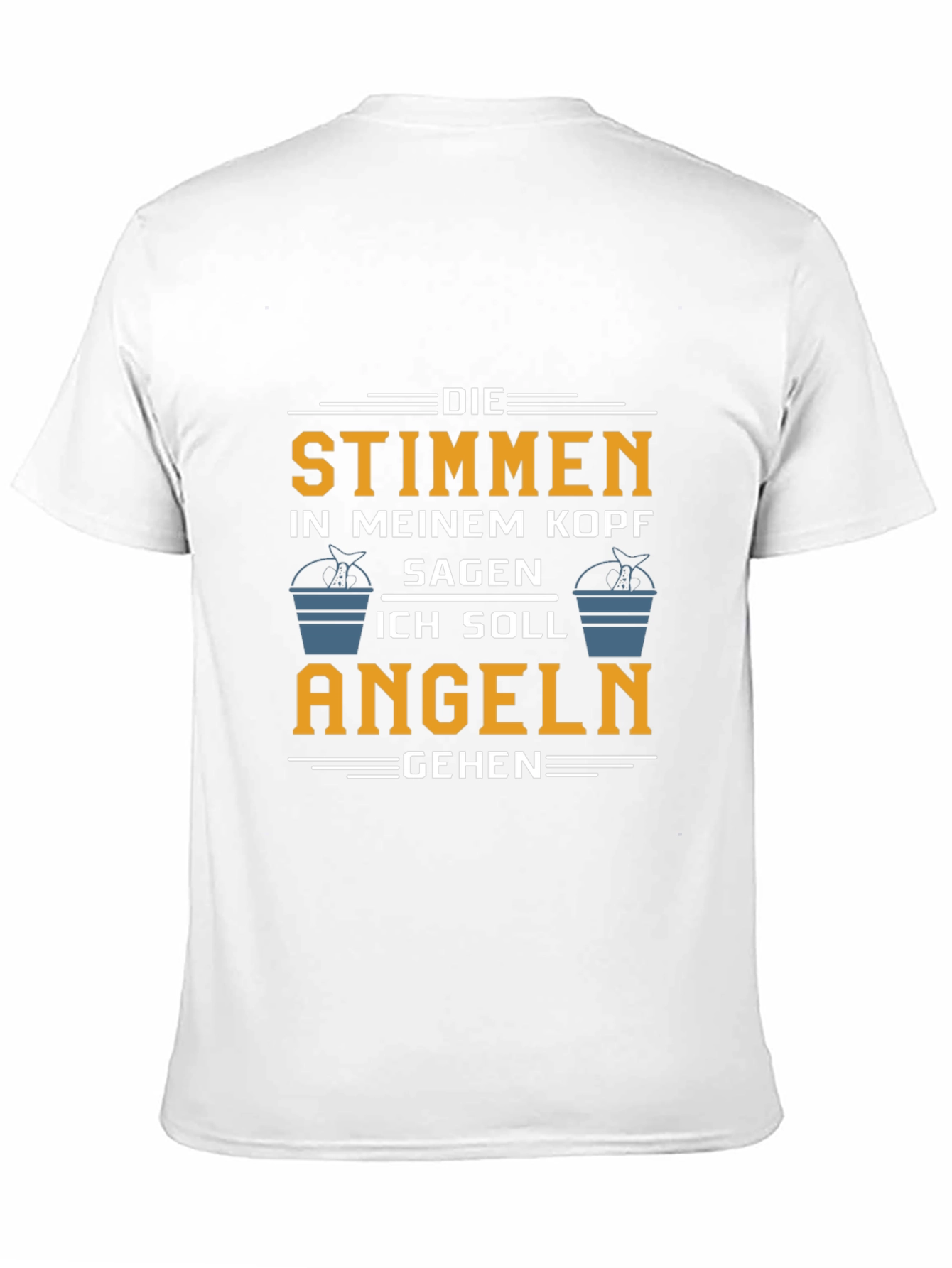 Die Stimmen T-Shirt: Funny Fishing Tee for Anglers