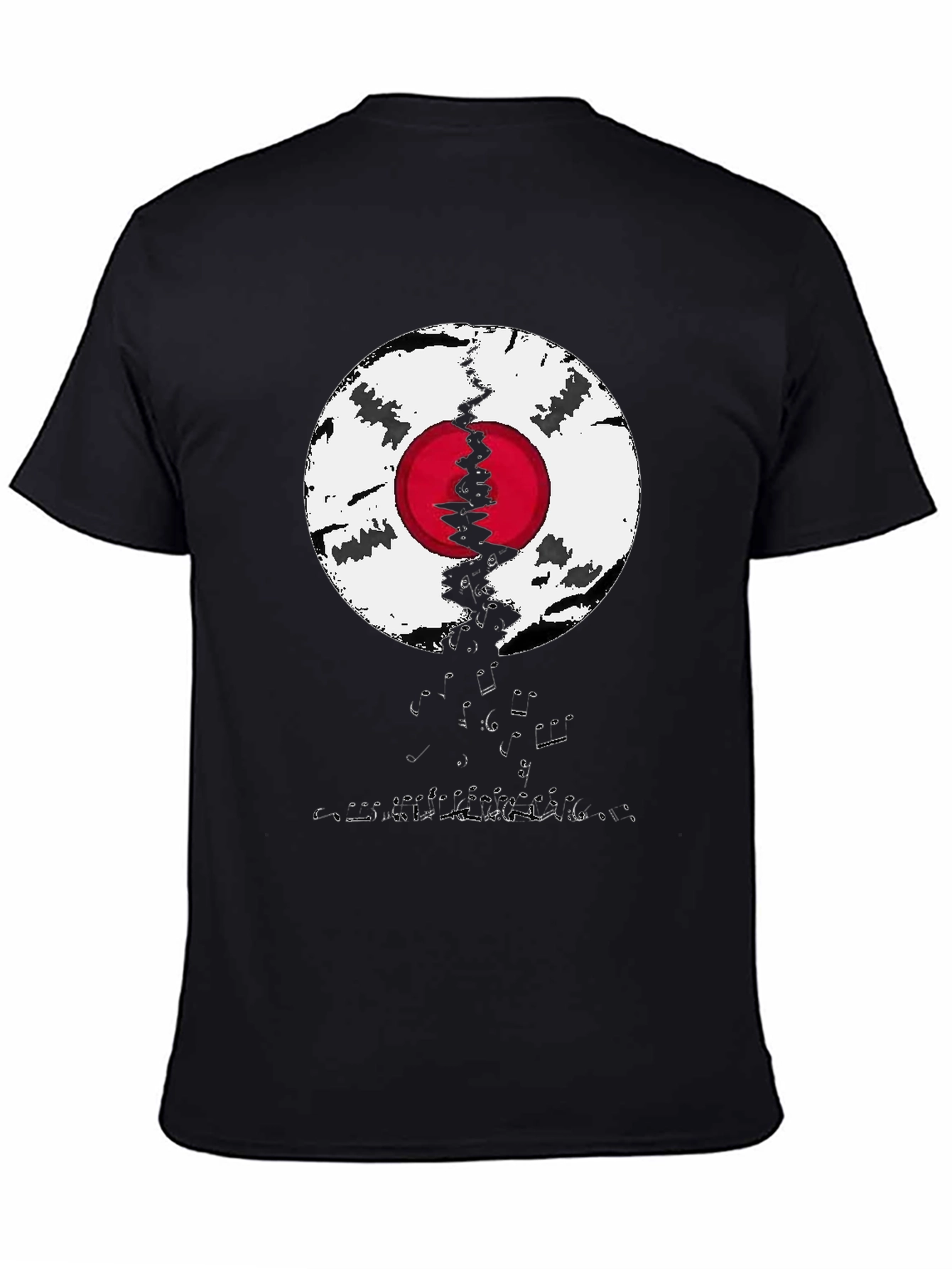 Abstract Graphic Tee - Mens Black Short Sleeve Shirt