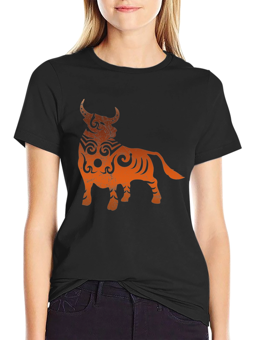 Taurus Graphic Tee - Black Cotton Blend