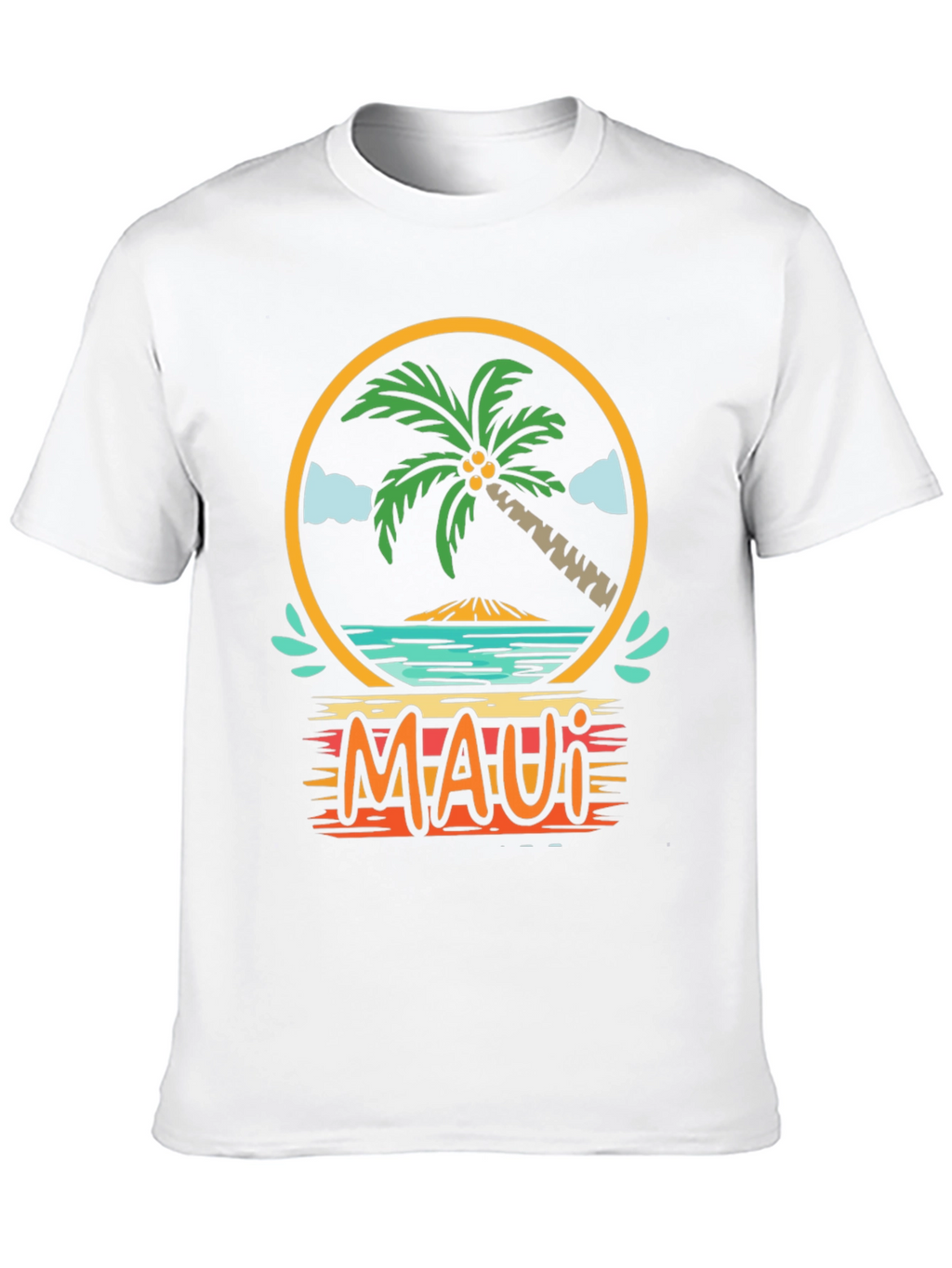 Maui Graphic T-Shirt Palm Tree Island Vacation Tee