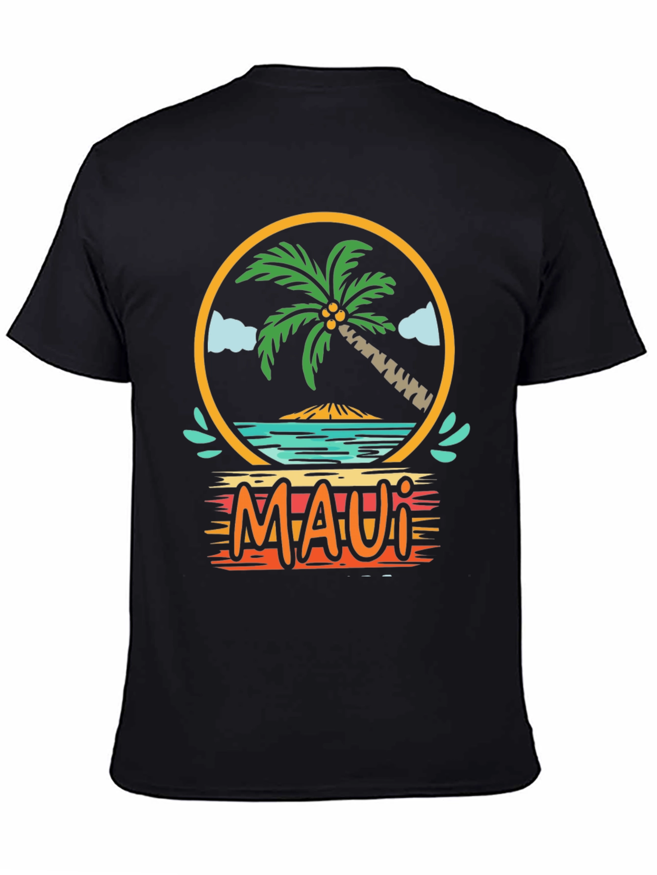 Maui Graphic T-Shirt Palm Tree Island Vacation Tee