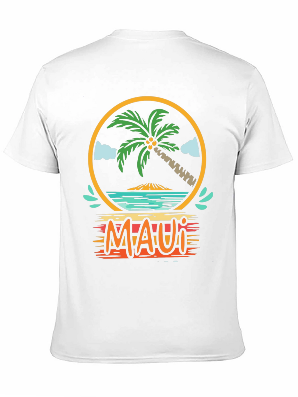 Maui Graphic T-Shirt Palm Tree Island Vacation Tee