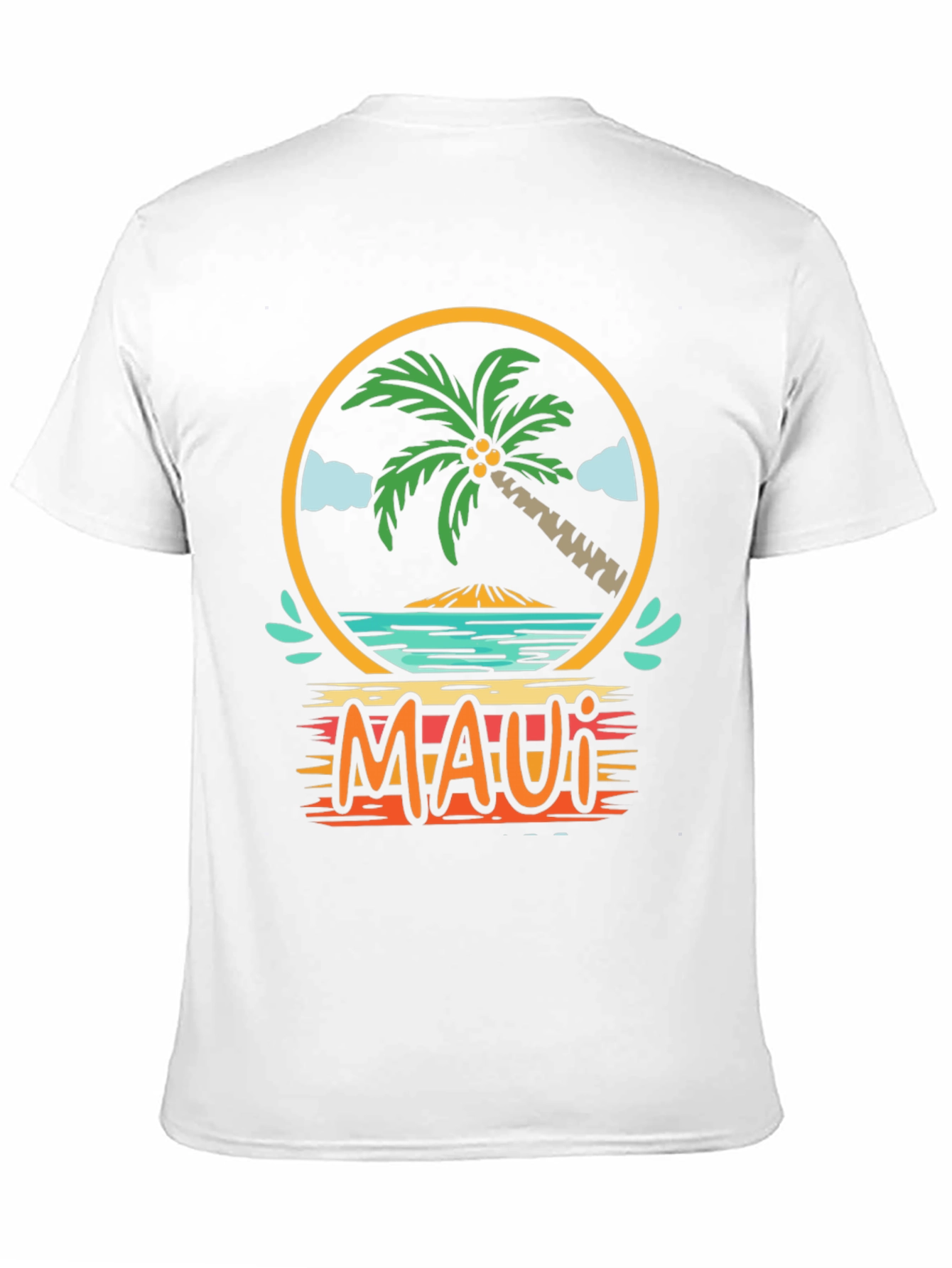 Maui Graphic T-Shirt Palm Tree Island Vacation Tee