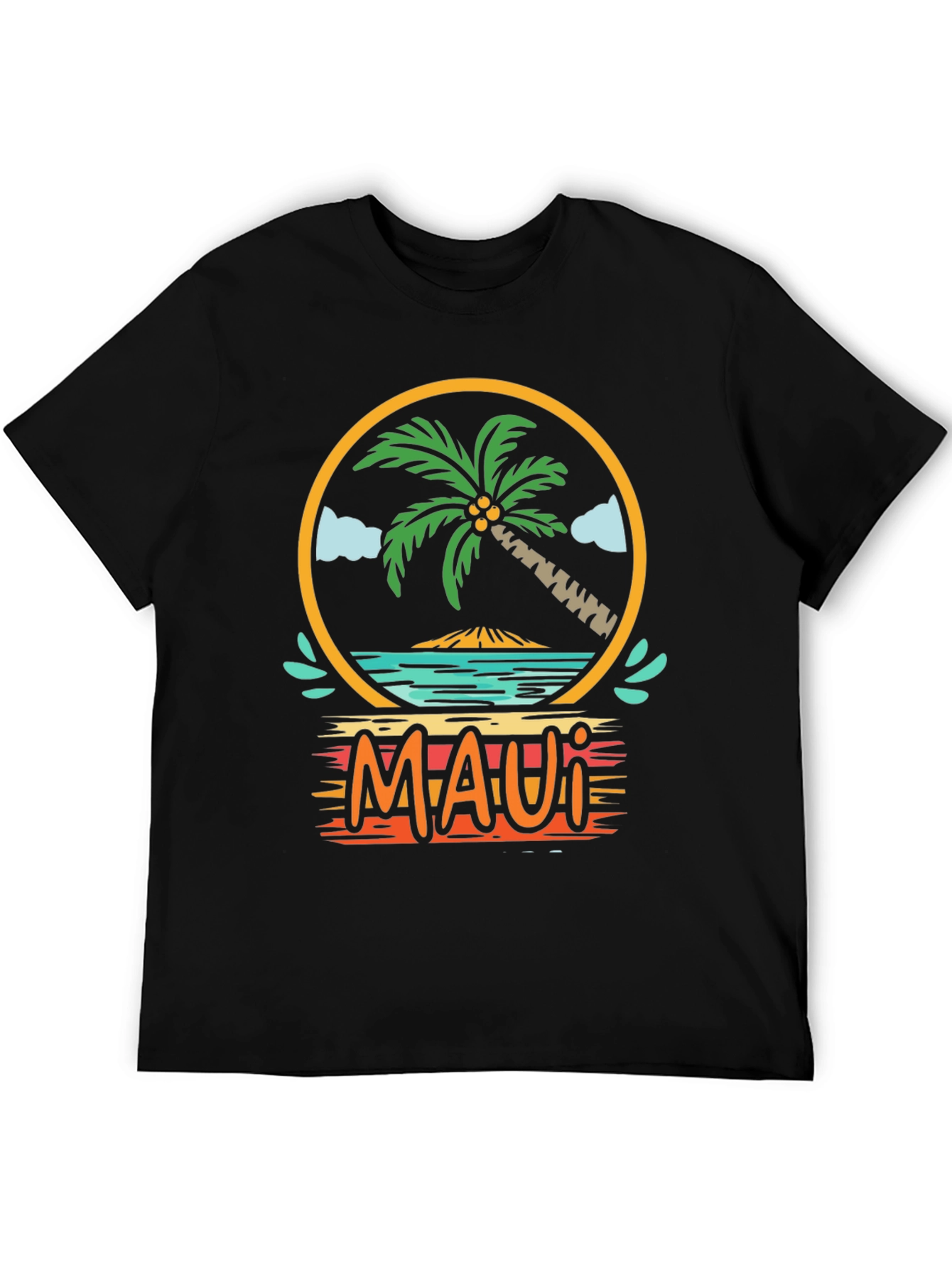 Maui Graphic T-Shirt Palm Tree Island Vacation Tee
