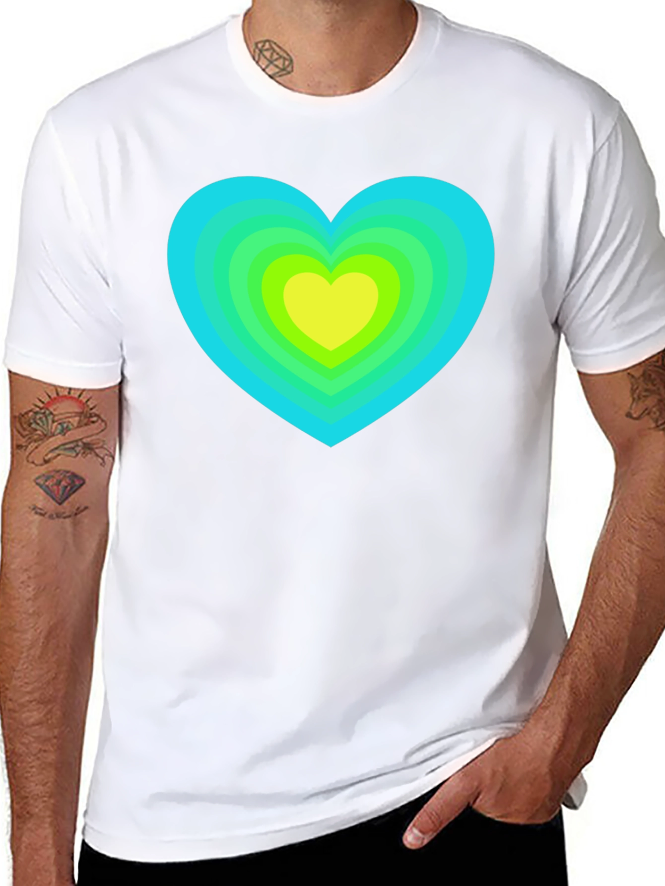 Retro Heart Graphic Tee - Stylish & Unique