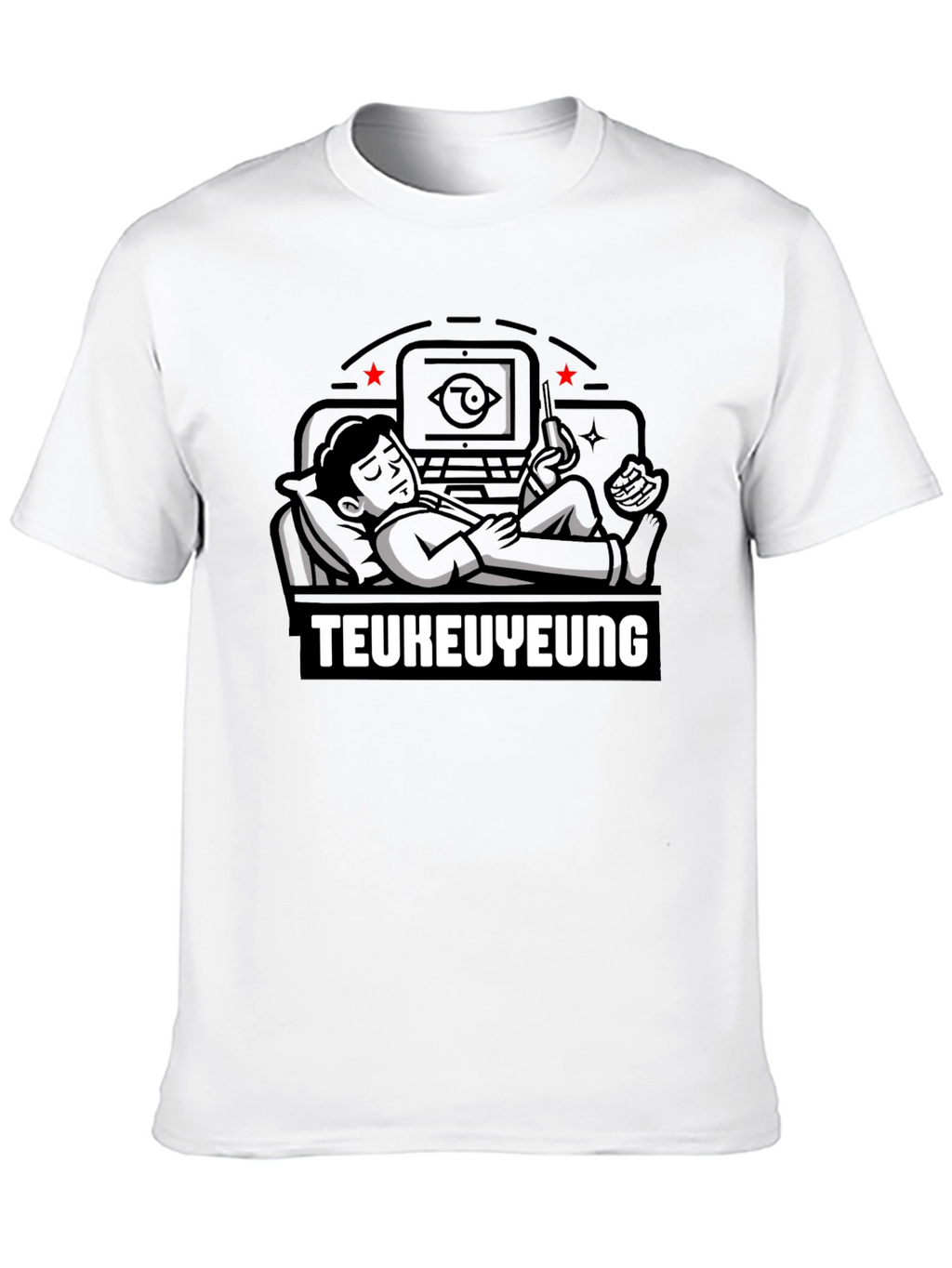 Teukuyeung Graphic Tee - Relaxed Gamer Style