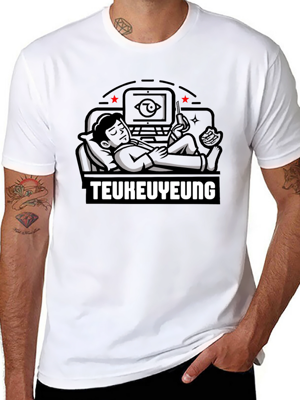 Teukuyeung Graphic Tee - Relaxed Gamer Style