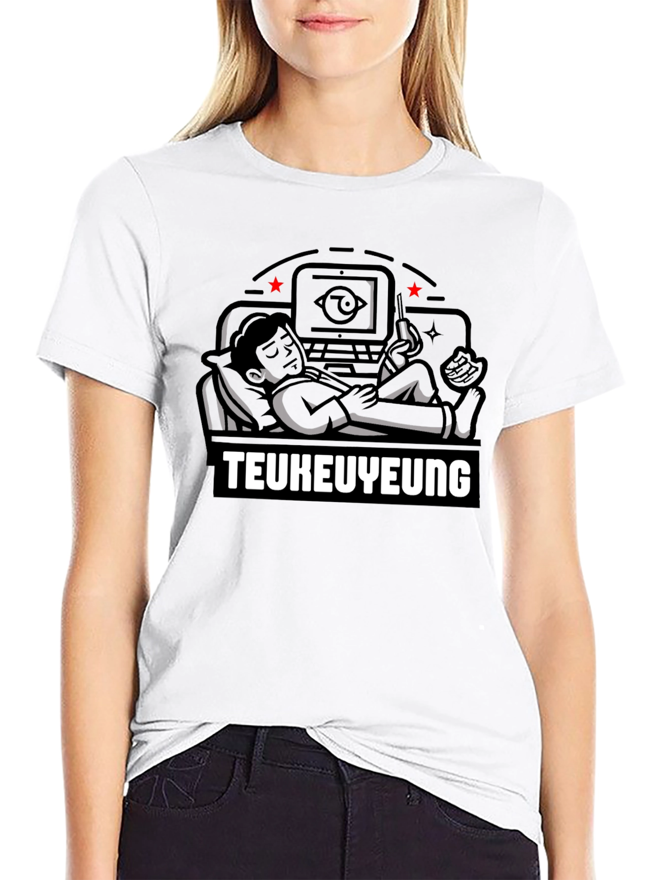 Teukuyeung Graphic Tee - Relaxed Gamer Style