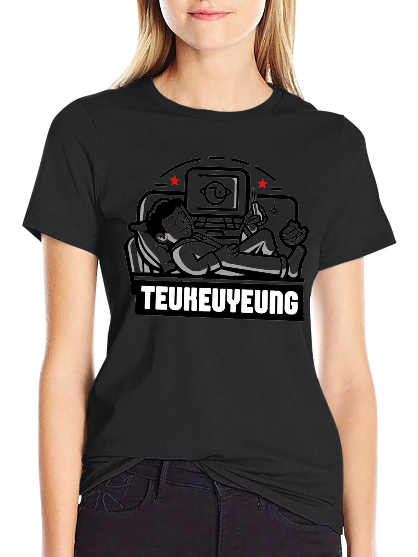 Teukuyeung Graphic Tee - Relaxed Gamer Style