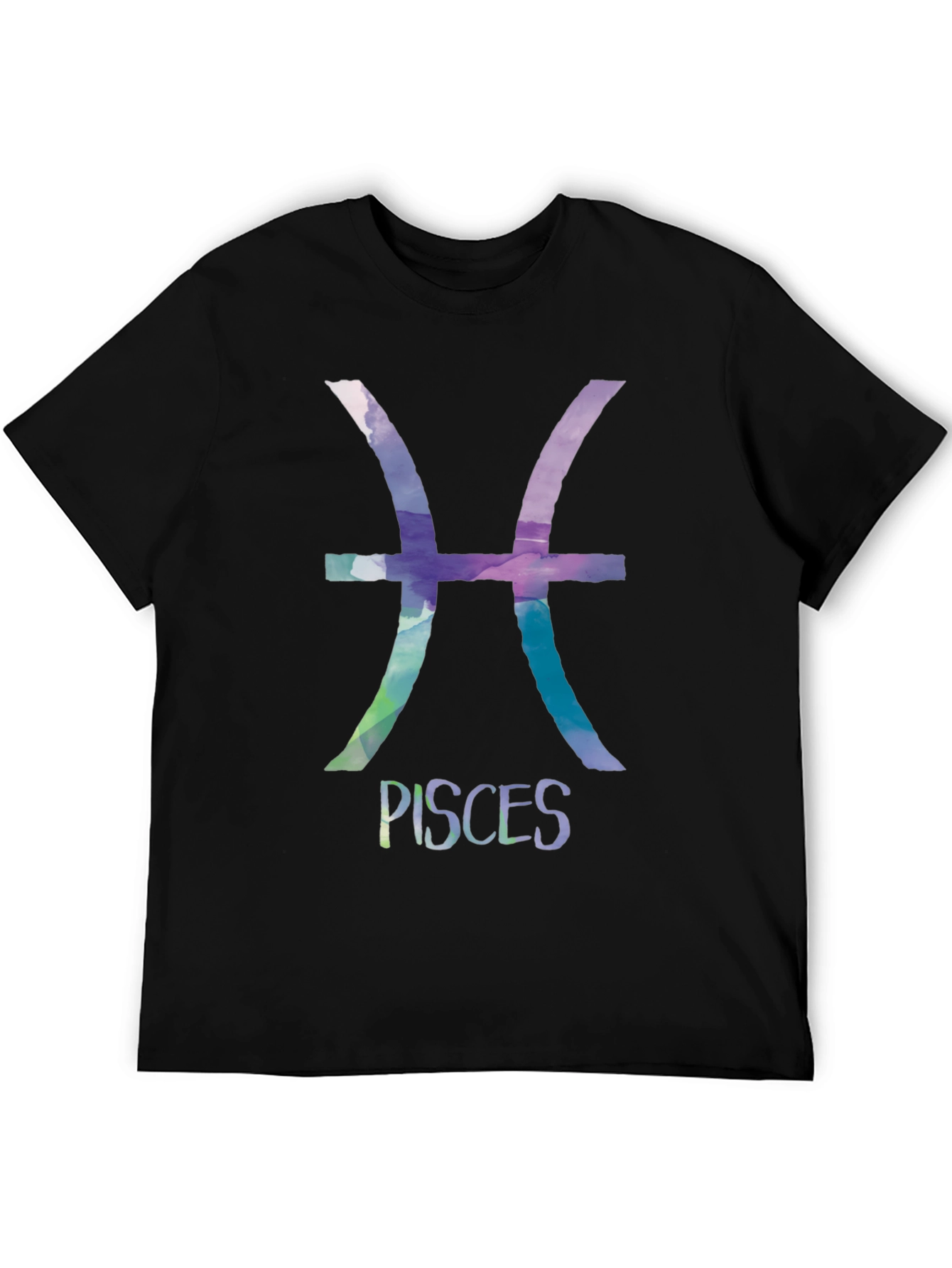 Pisces Zodiac T-Shirt - Watercolor Design
