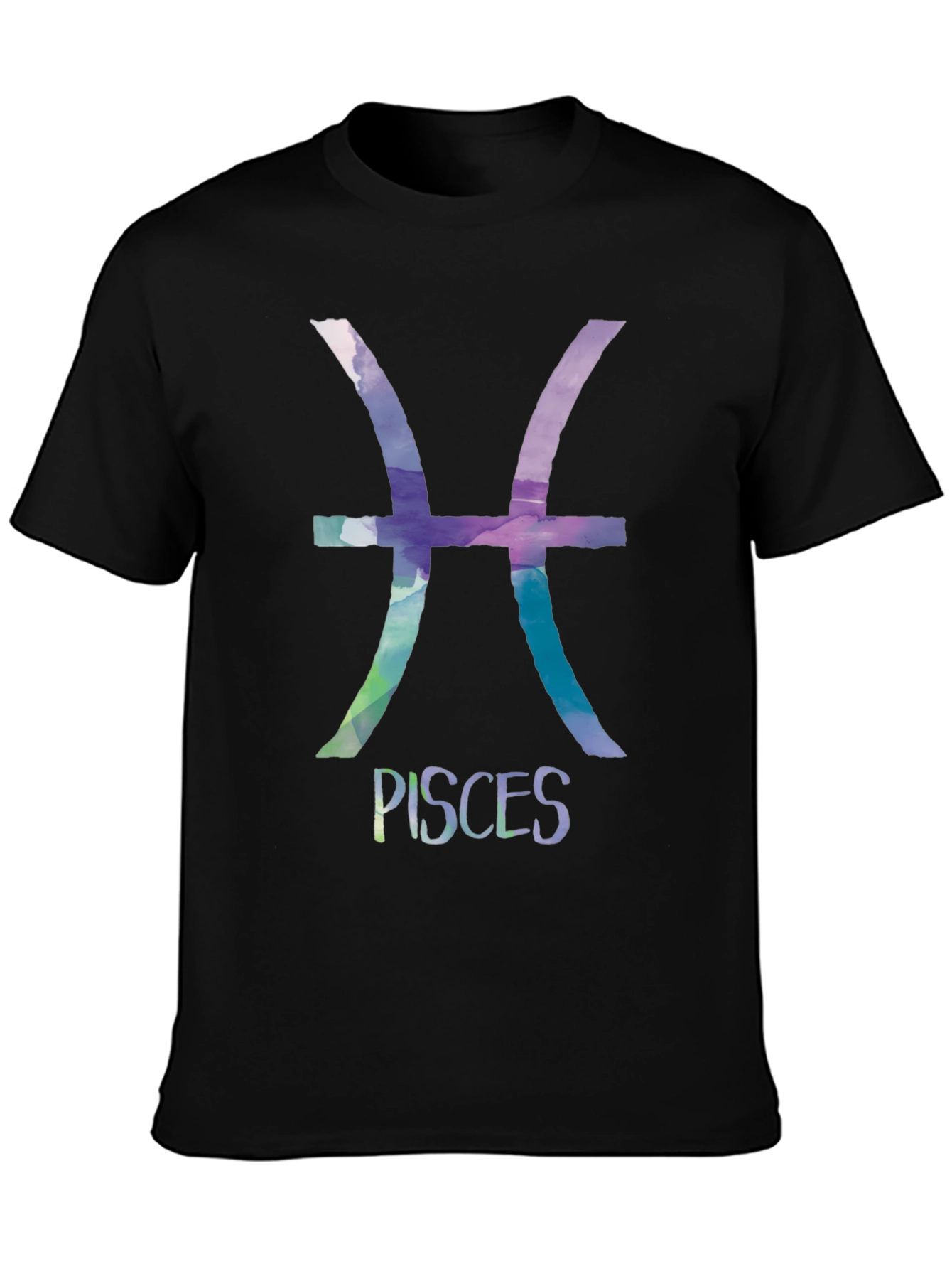 Pisces Zodiac T-Shirt - Watercolor Design