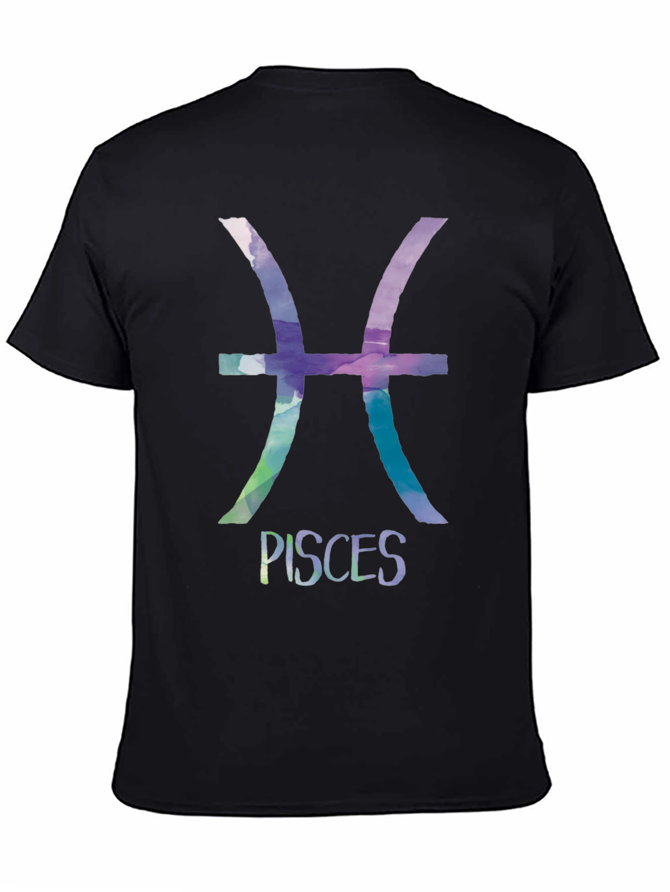 Pisces Zodiac T-Shirt - Watercolor Design
