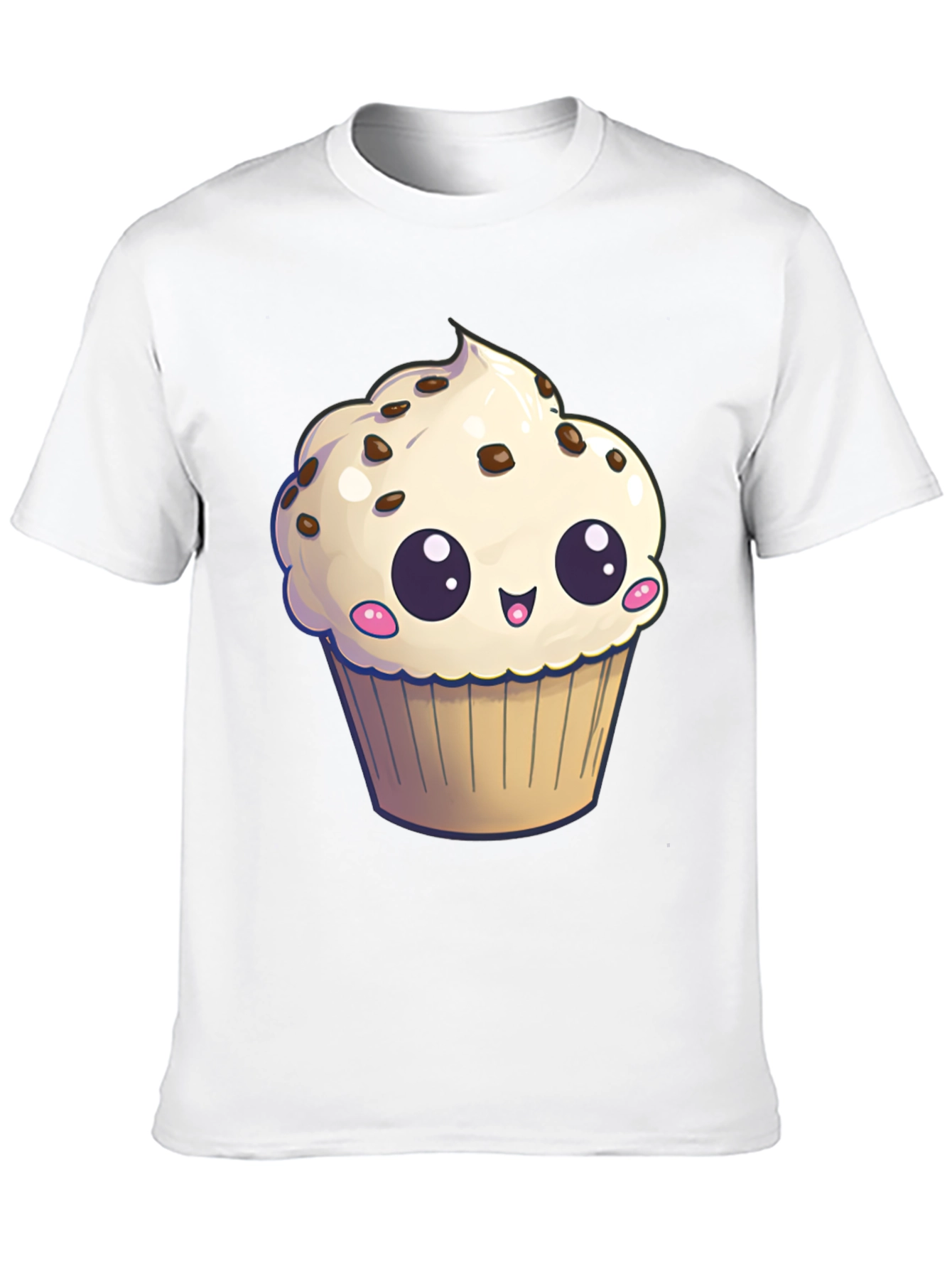 Cute Cupcake Graphic T-Shirt - Black