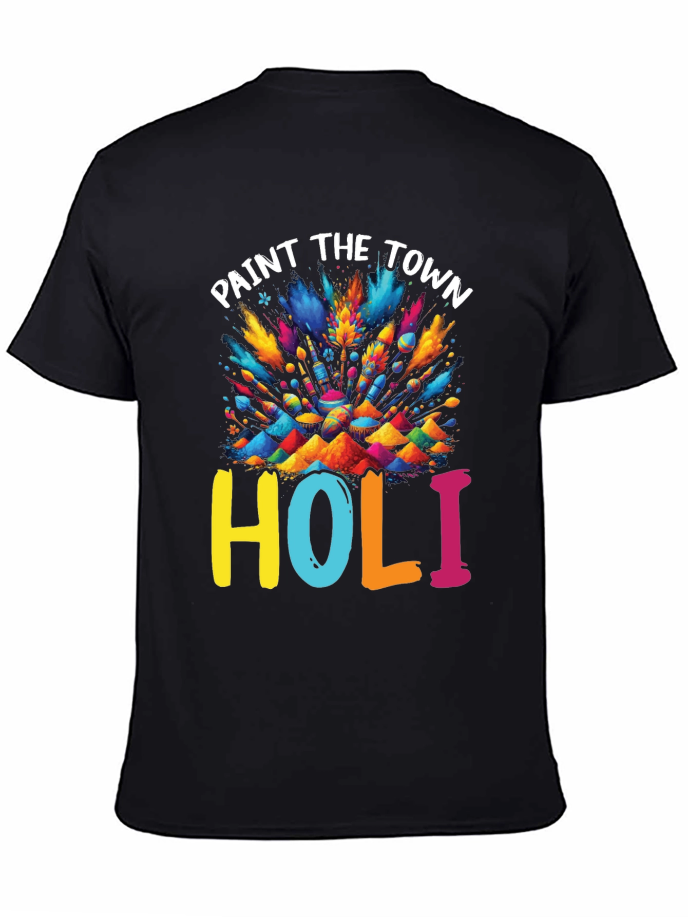 Paint The Town Holi T-Shirt Colorful Graphic Tee