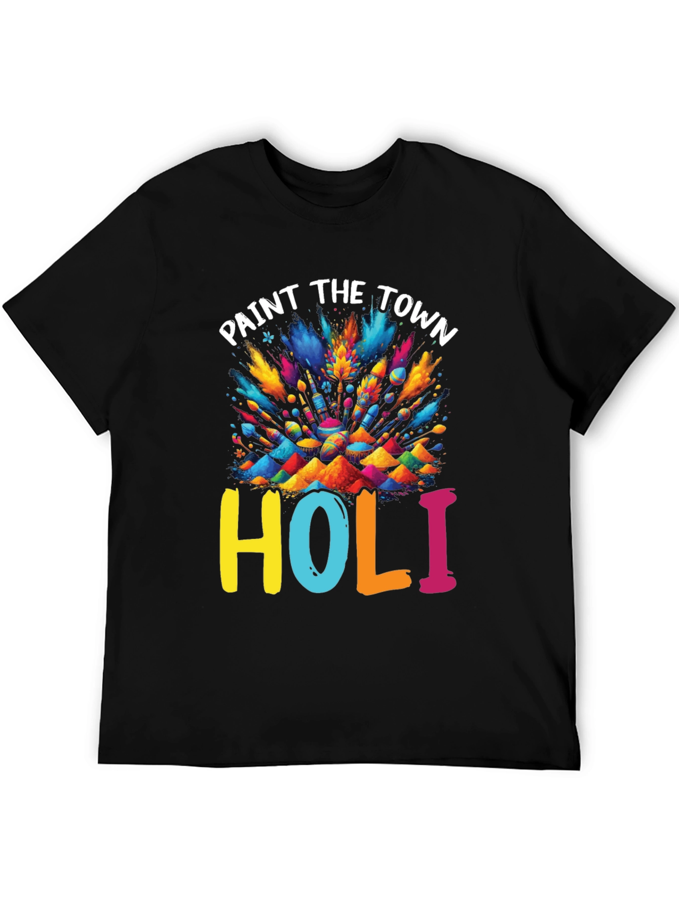 Paint The Town Holi T-Shirt Colorful Graphic Tee