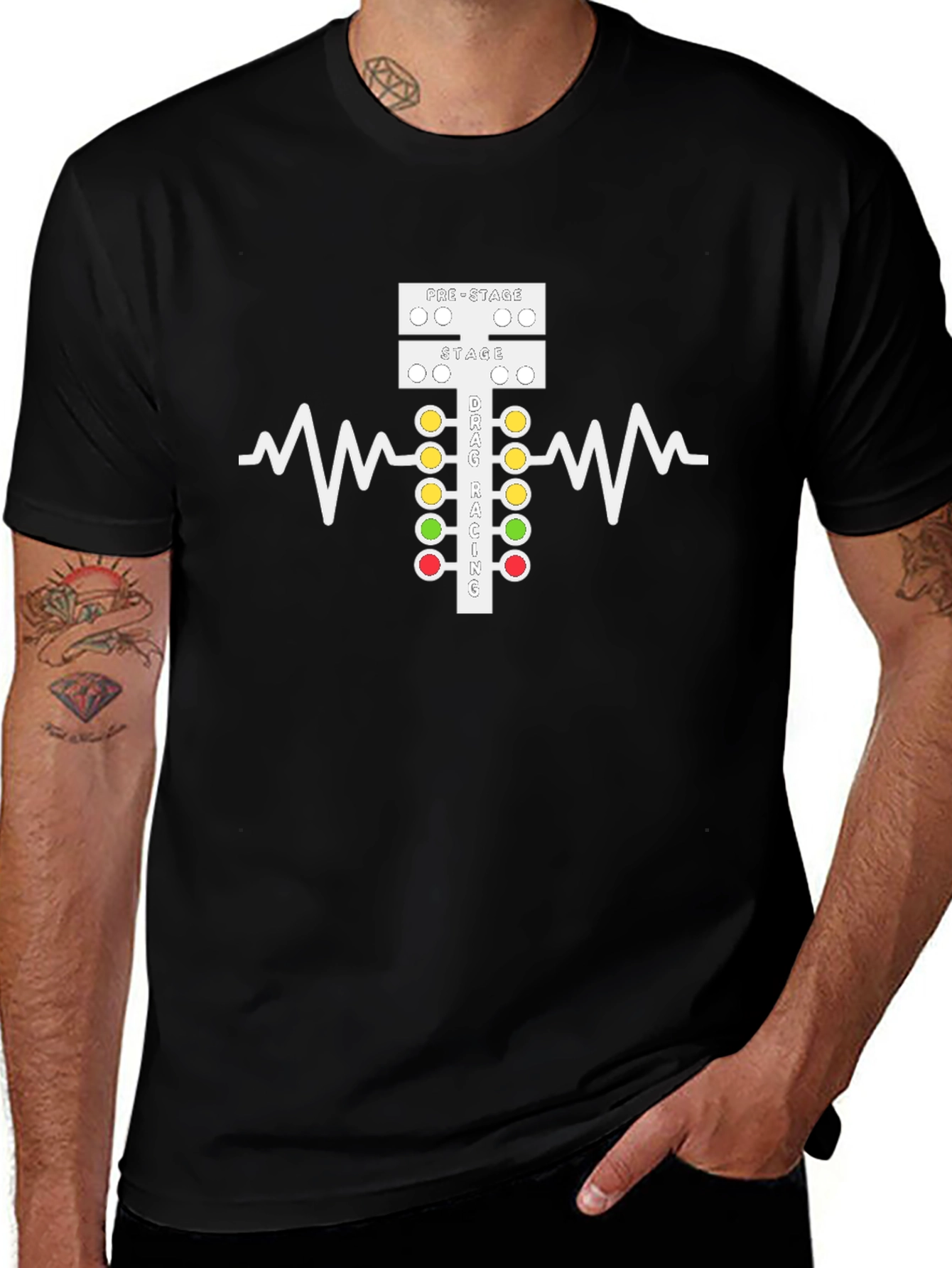 Drag Racing Tree T-Shirt - Black