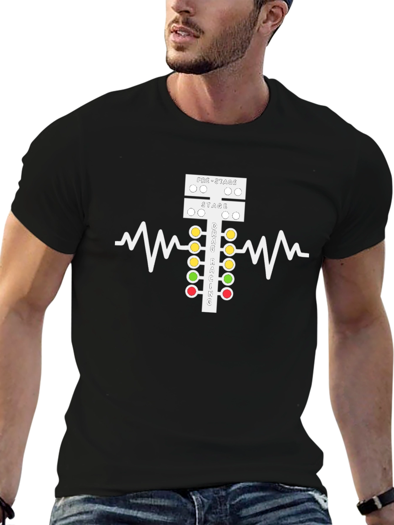 Drag Racing Tree T-Shirt - Black