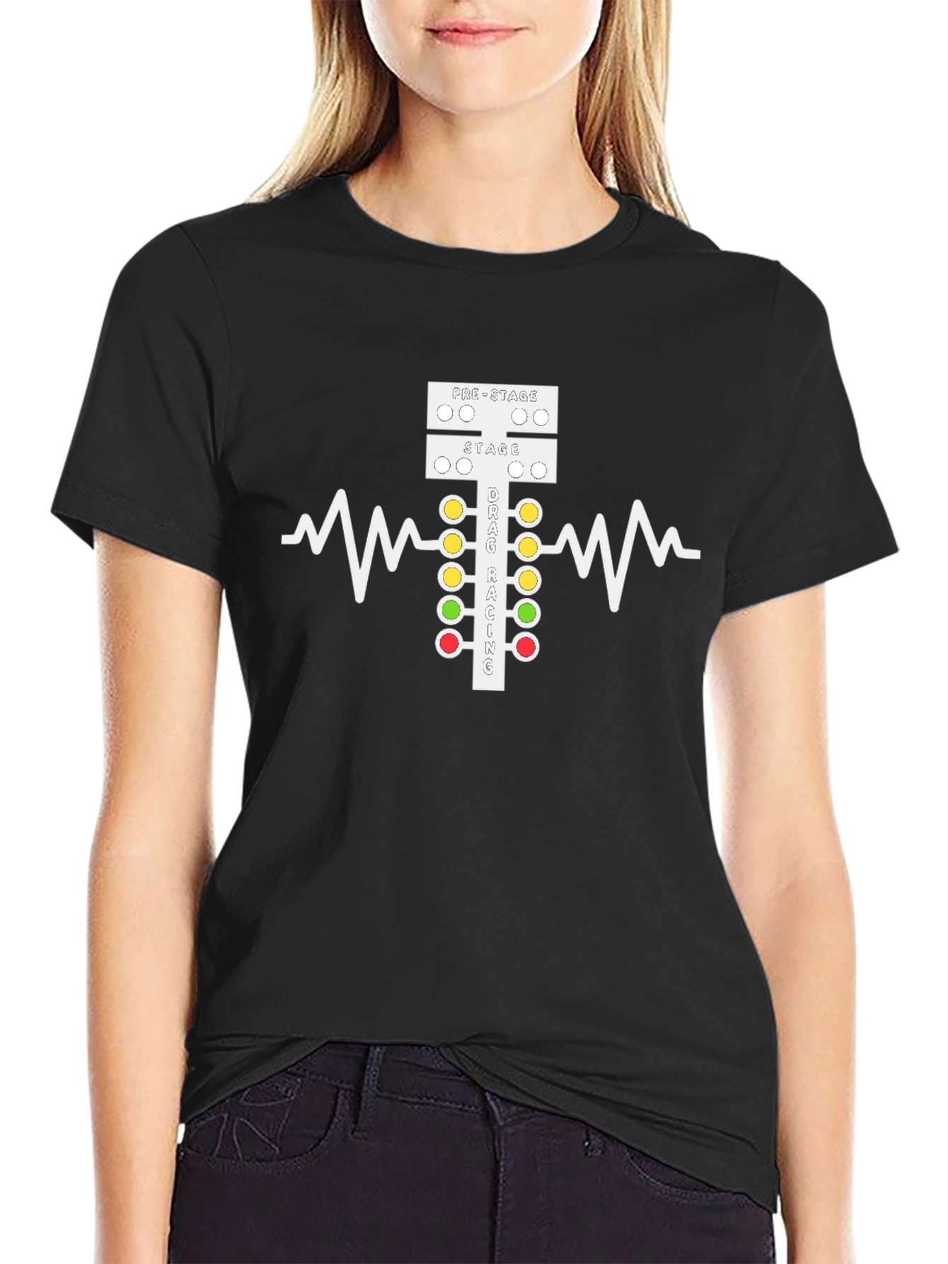 Drag Racing Tree T-Shirt - Black